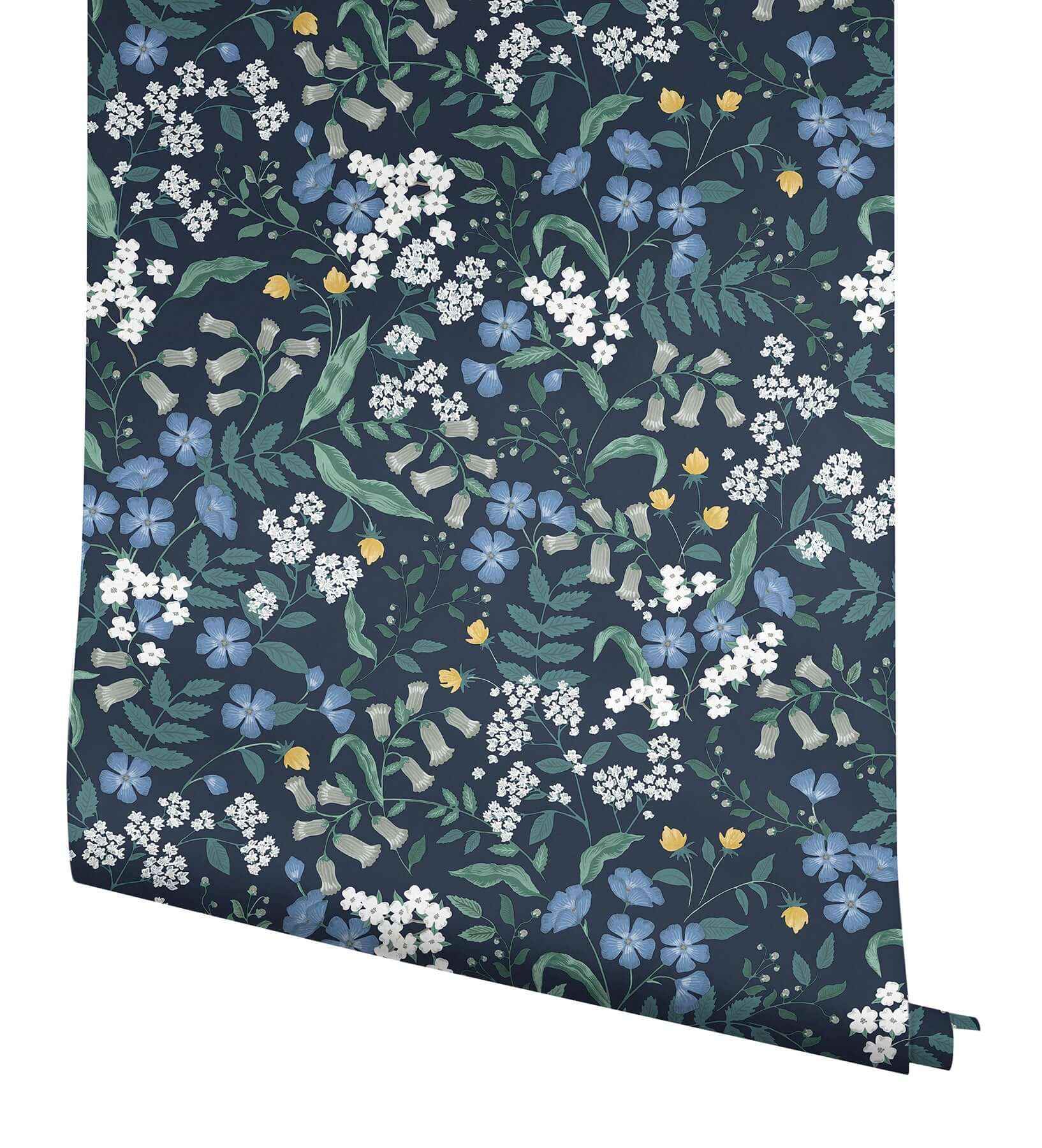 Sweetbrier Navy Peel & Stick Wallpaper - York Wallcoverings - PSW1544RL - York Wallcoverings Wallpaper