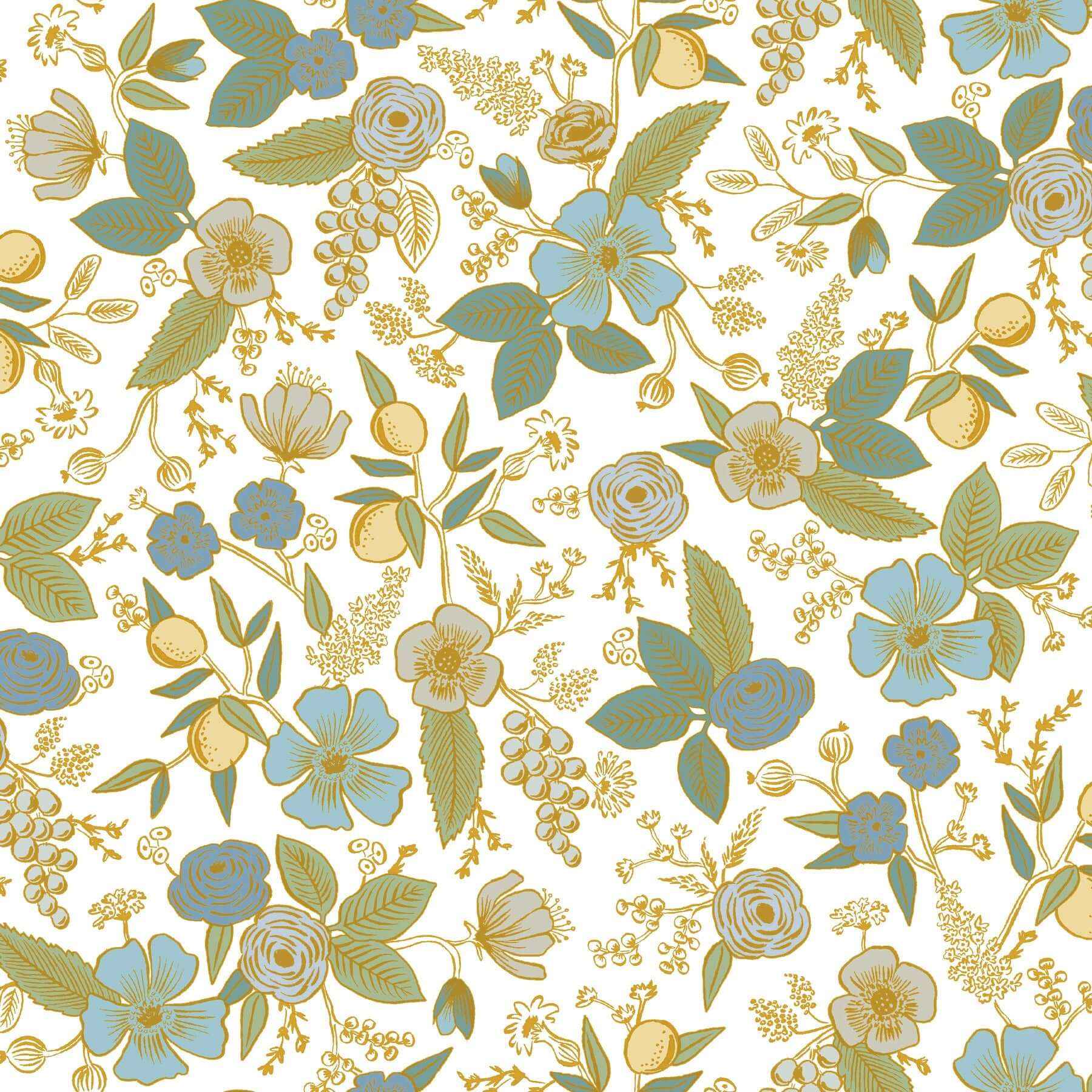 Colette Blue Multicolor Peel & Stick Wallpaper - York Wallcoverings - PSW1535RL - York Wallcoverings Wallpaper