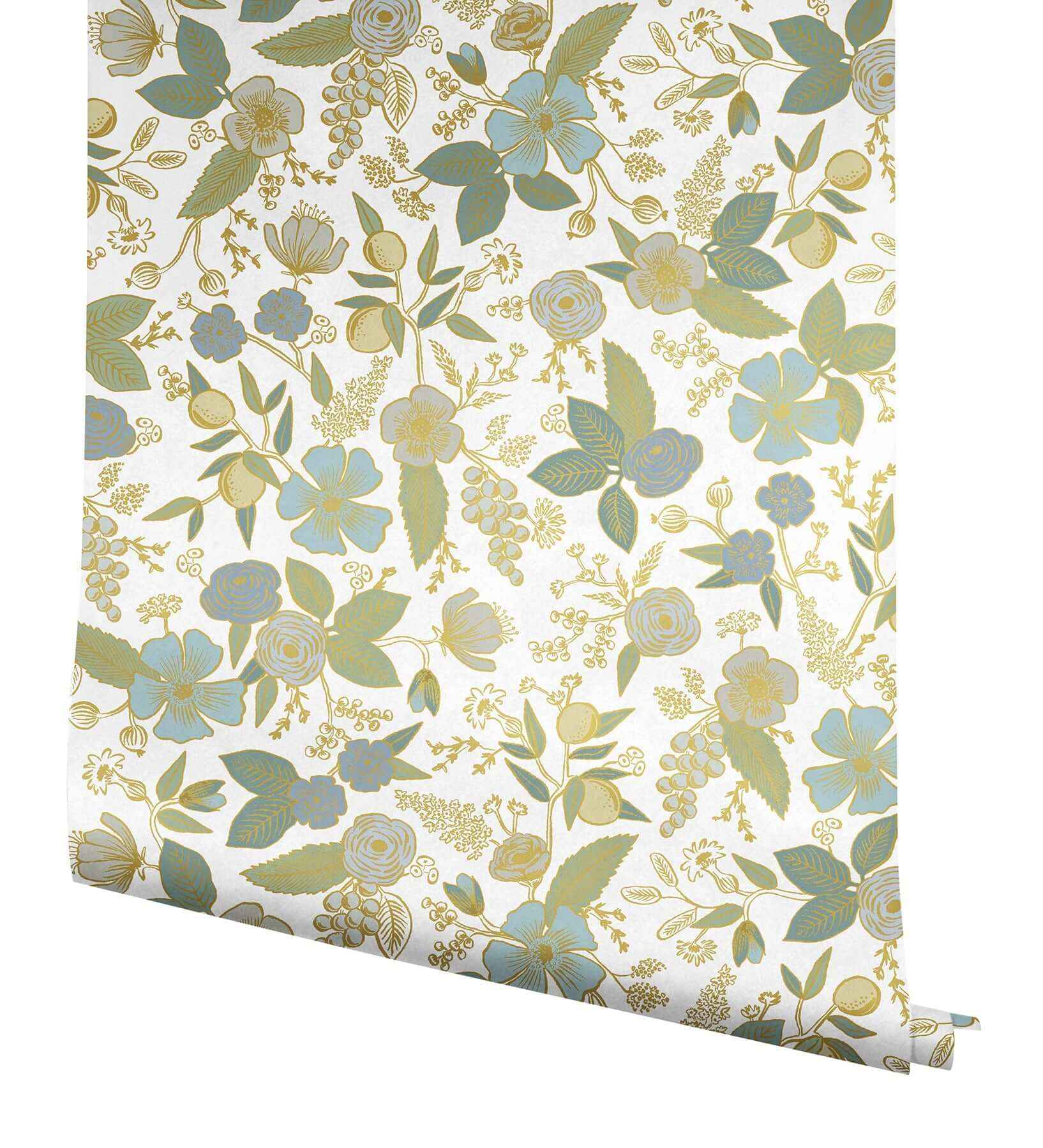 Colette Blue Multicolor Peel & Stick Wallpaper - York Wallcoverings - PSW1535RL - York Wallcoverings Wallpaper