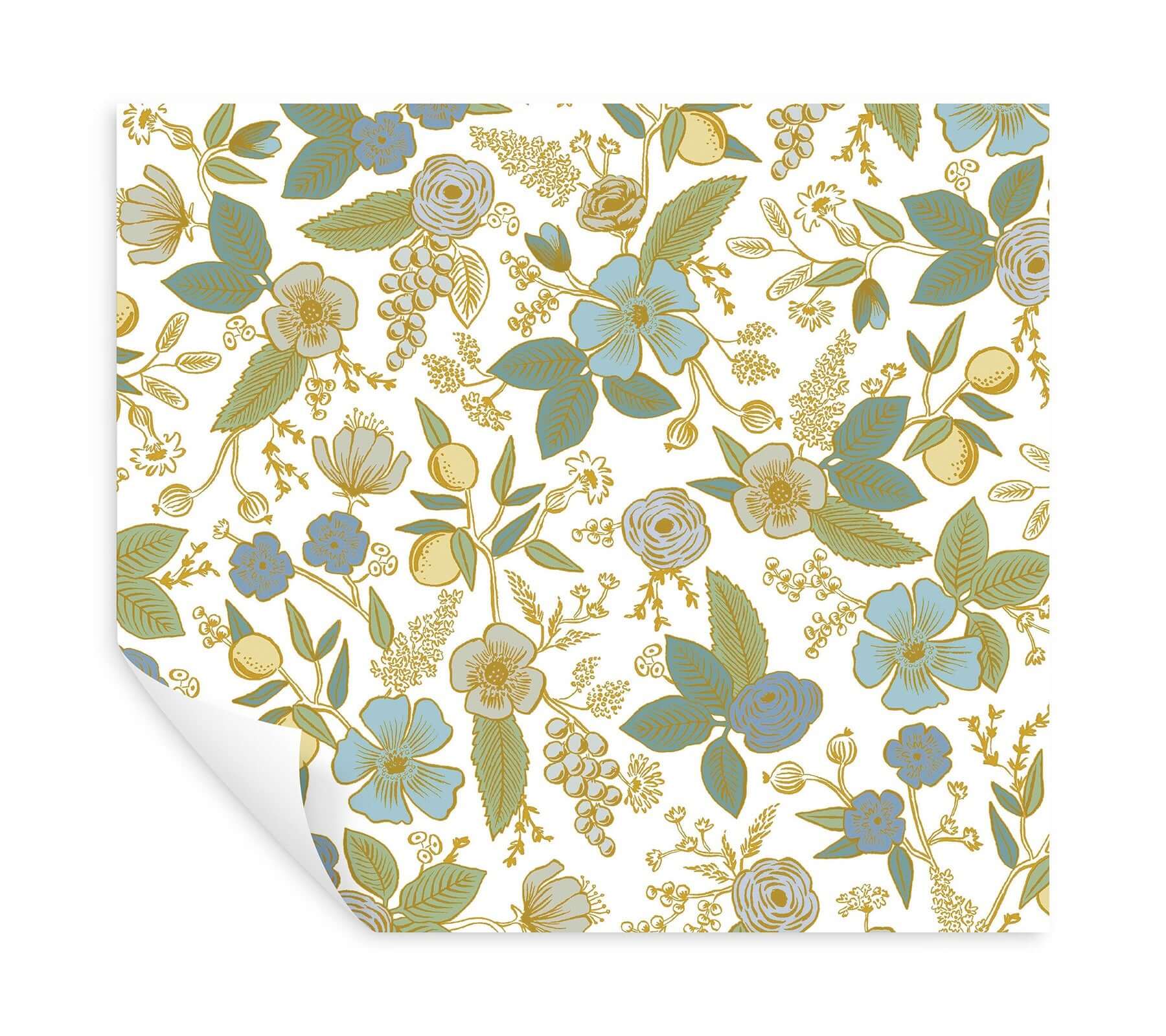 colette-peel-stick-wallpaper-blue-multi-york-wallcoverings-psw1535rl - York Wallcoverings Wallpaper