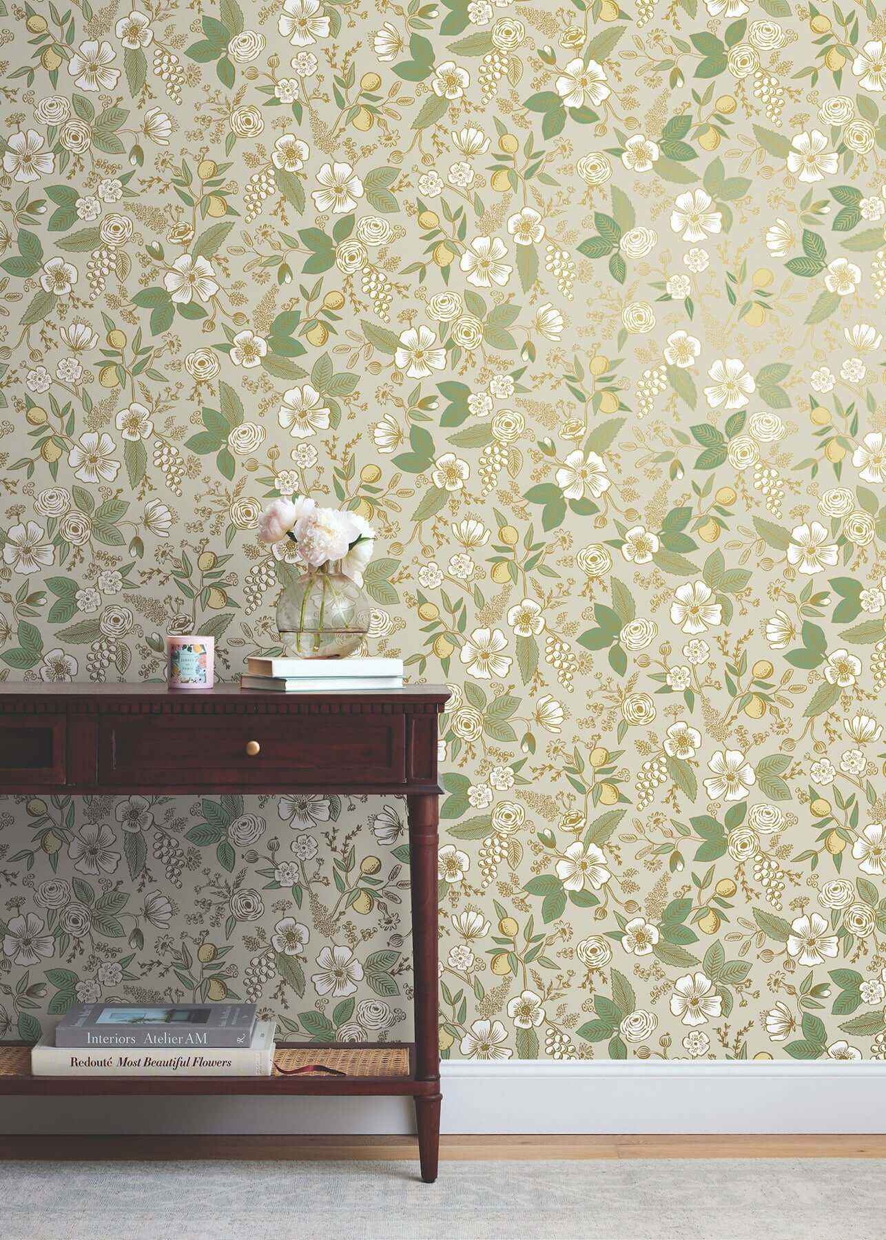 Colette Linen Peel & Stick Wallpaper - York Wallcoverings - PSW1532RL - York Wallcoverings Wallpaper