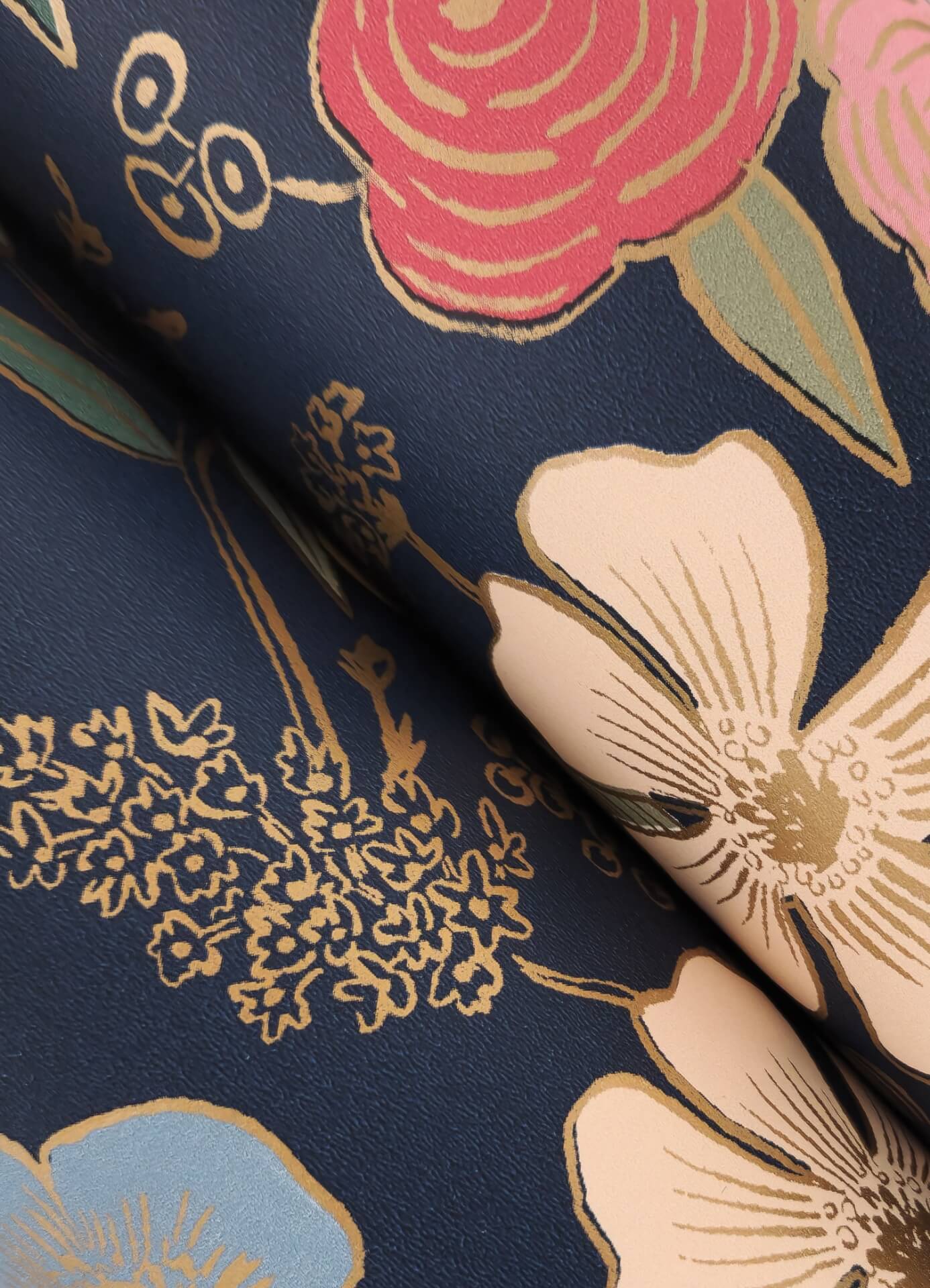 colette-navy-peel-stick-wallpaper-york-wallcoverings-psw1534rl - York Wallpaper Wallpaper