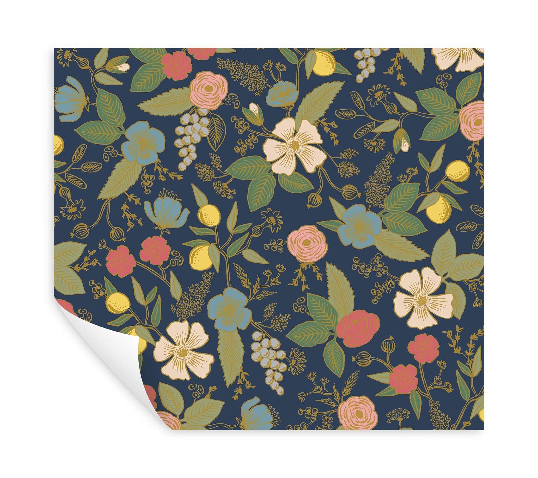 colette-navy-peel-stick-wallpaper-york-wallcoverings-psw1534rl - York Wallpaper Wallpaper