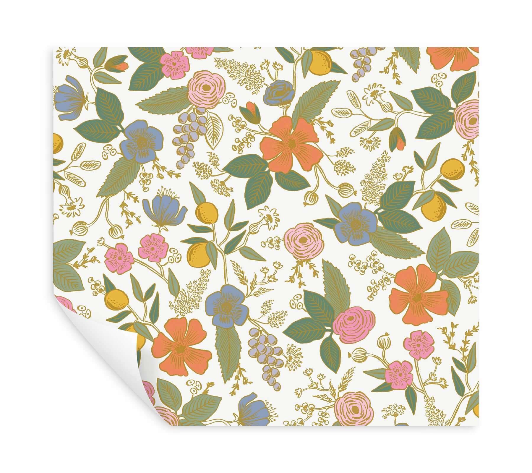 colette-peel-stick-wallpaper-rose-multi-york-wallcoverings-psw1533rl - York Wallcoverings Wallpaper