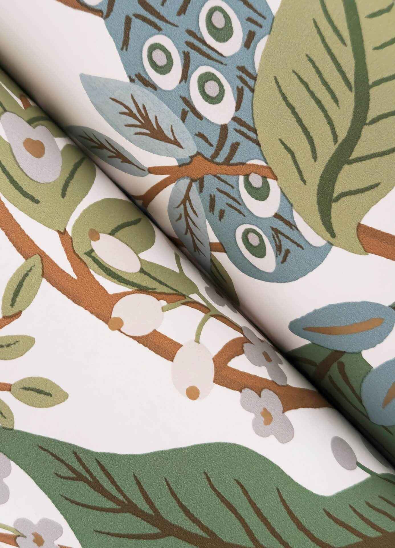 Peacock Garden White Peel & Stick Wallpaper - York Wallcoverings - PSW1539RL - York Wallcoverings Wallpaper