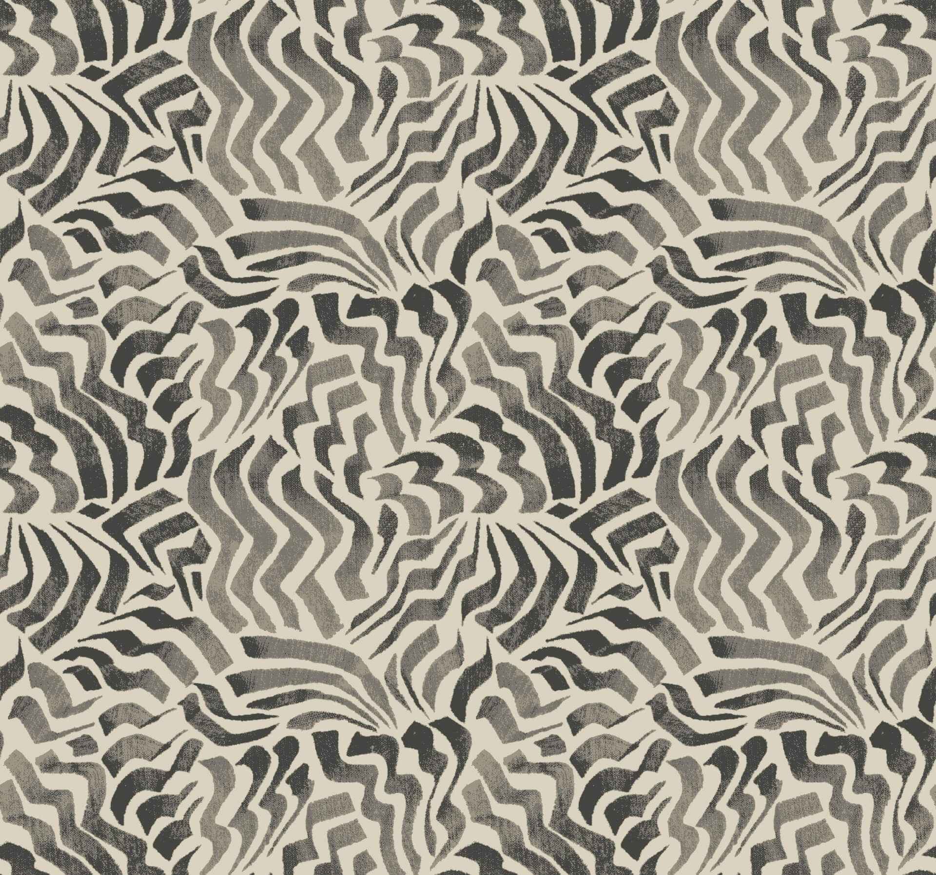 Zora Wave Charcoal Wallpaper - York Wallcoverings - LM5324