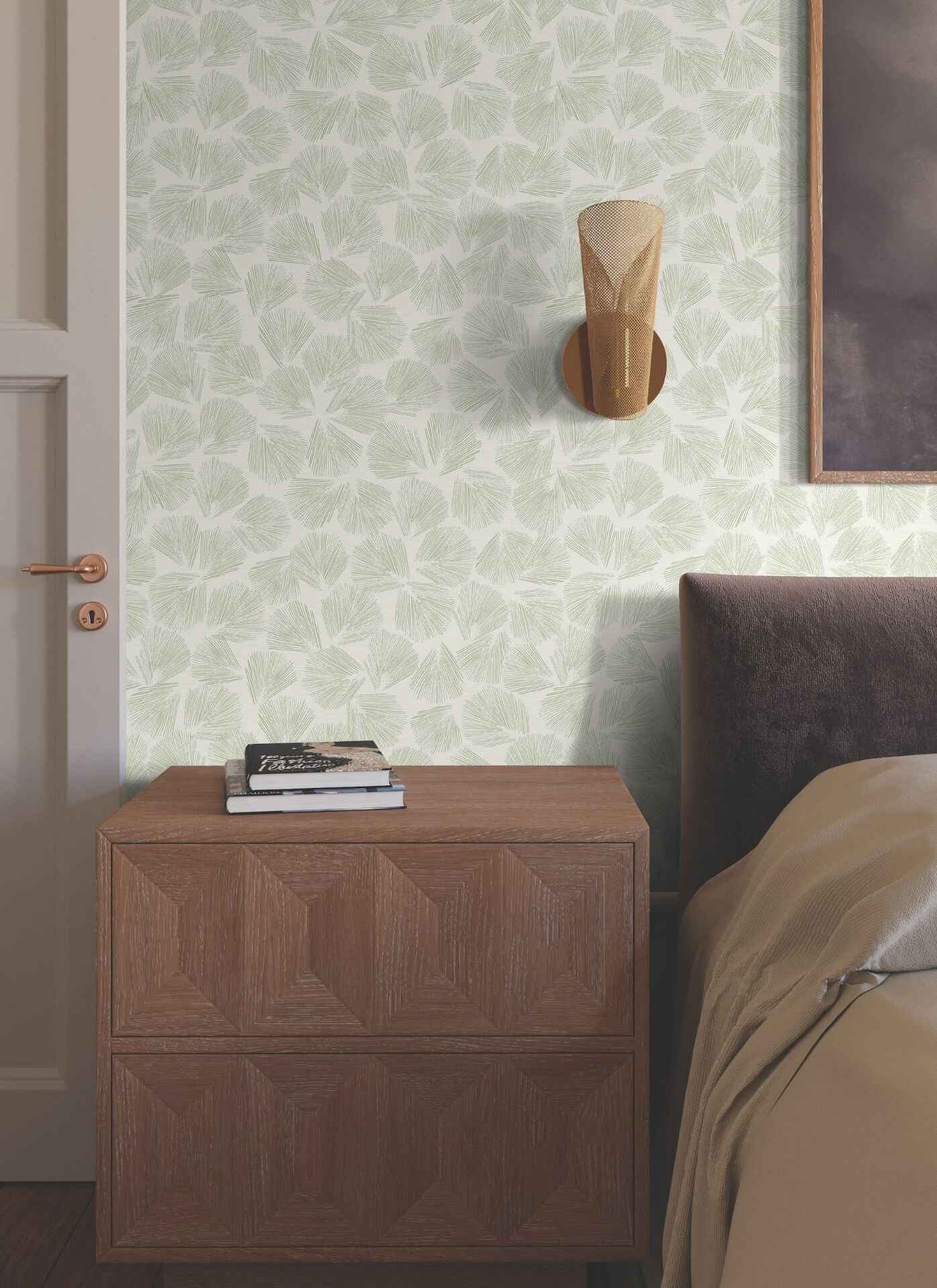 Elora Leaf Green Wallpaper - York Wallcoverings - LM5352 - York Wallcoverings Wallpaper