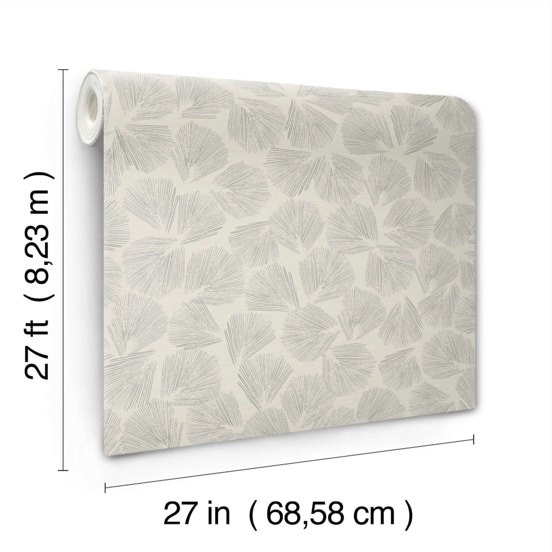 elora-leaf-grey-wallpaper-york-wallcoverings-lm5355 - York Wallpaper Wallpaper