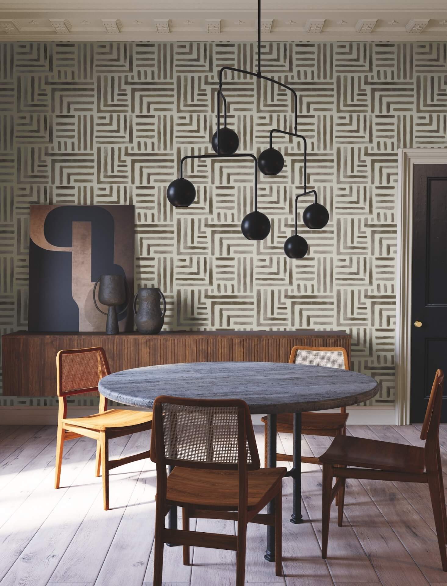painterly-labyrinth-warm-neutral-wallpaper-york-wallcoverings-lm5363 - York Wallpaper Wallpaper