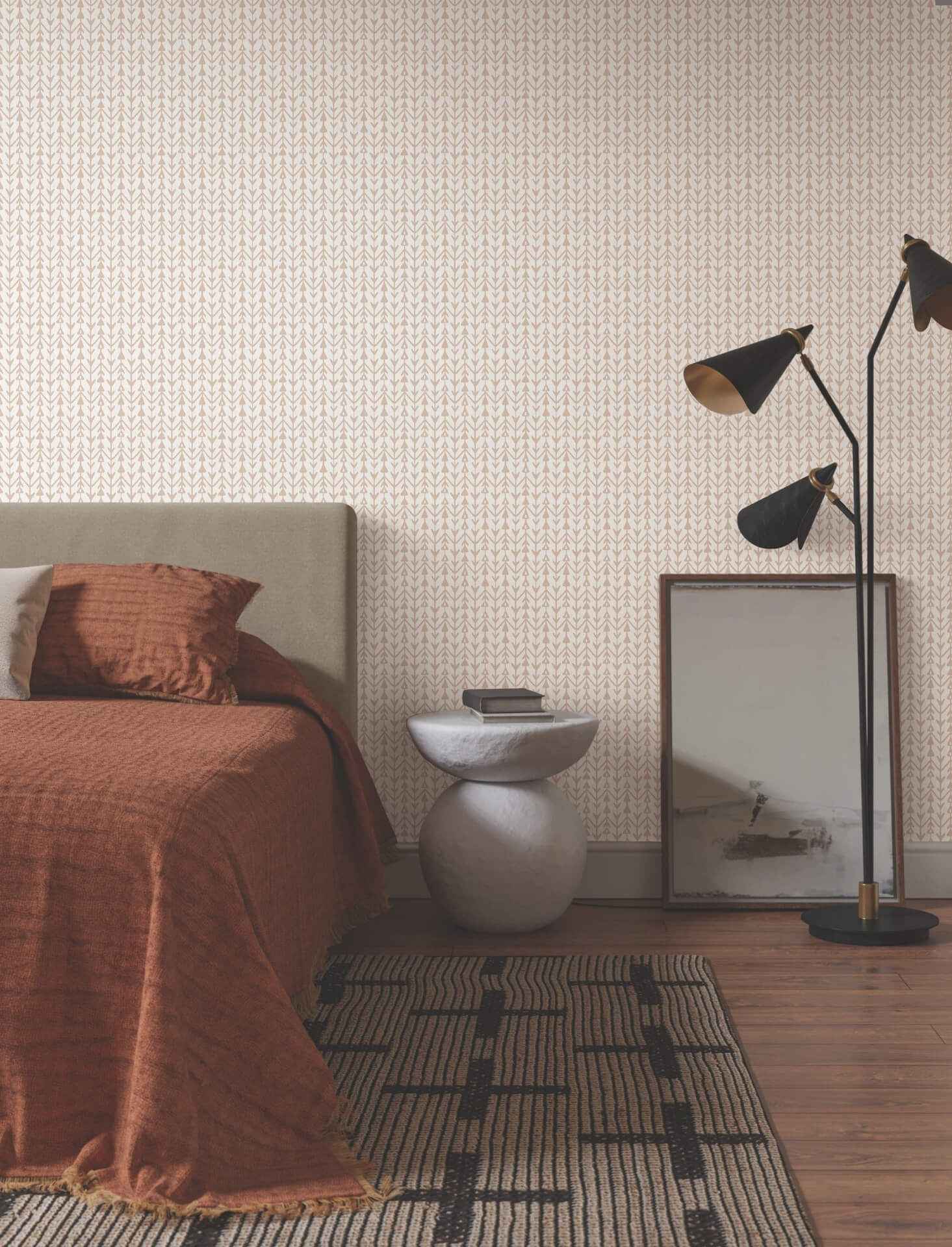 Martigue Stripe Blush Wallpaper - York Wallcoverings - LM5386 - York Wallcoverings Wallpaper
