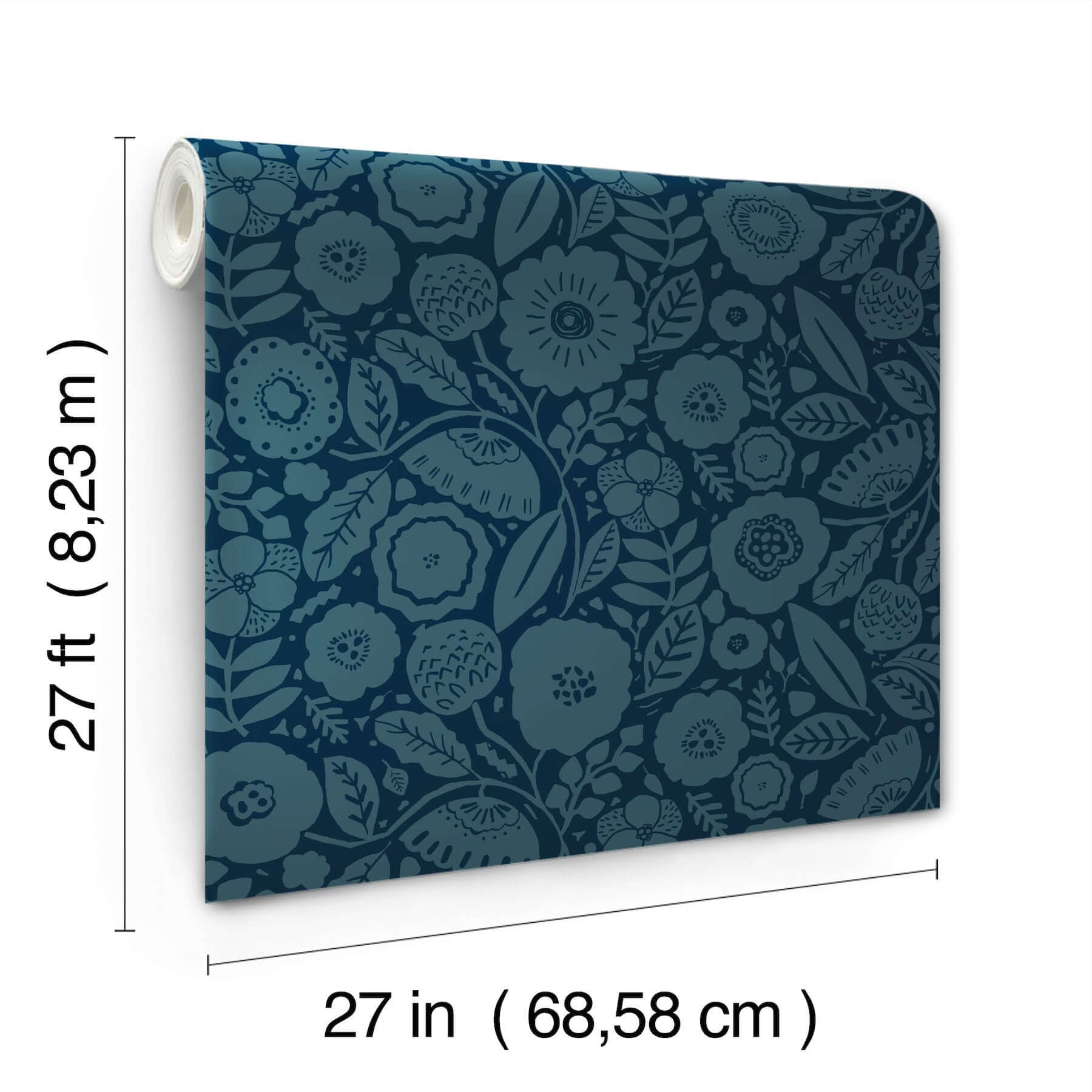 camille-blossom-indigo-wallpaper-york-wallcoverings-lm5396 - York Wallpaper Wallpaper
