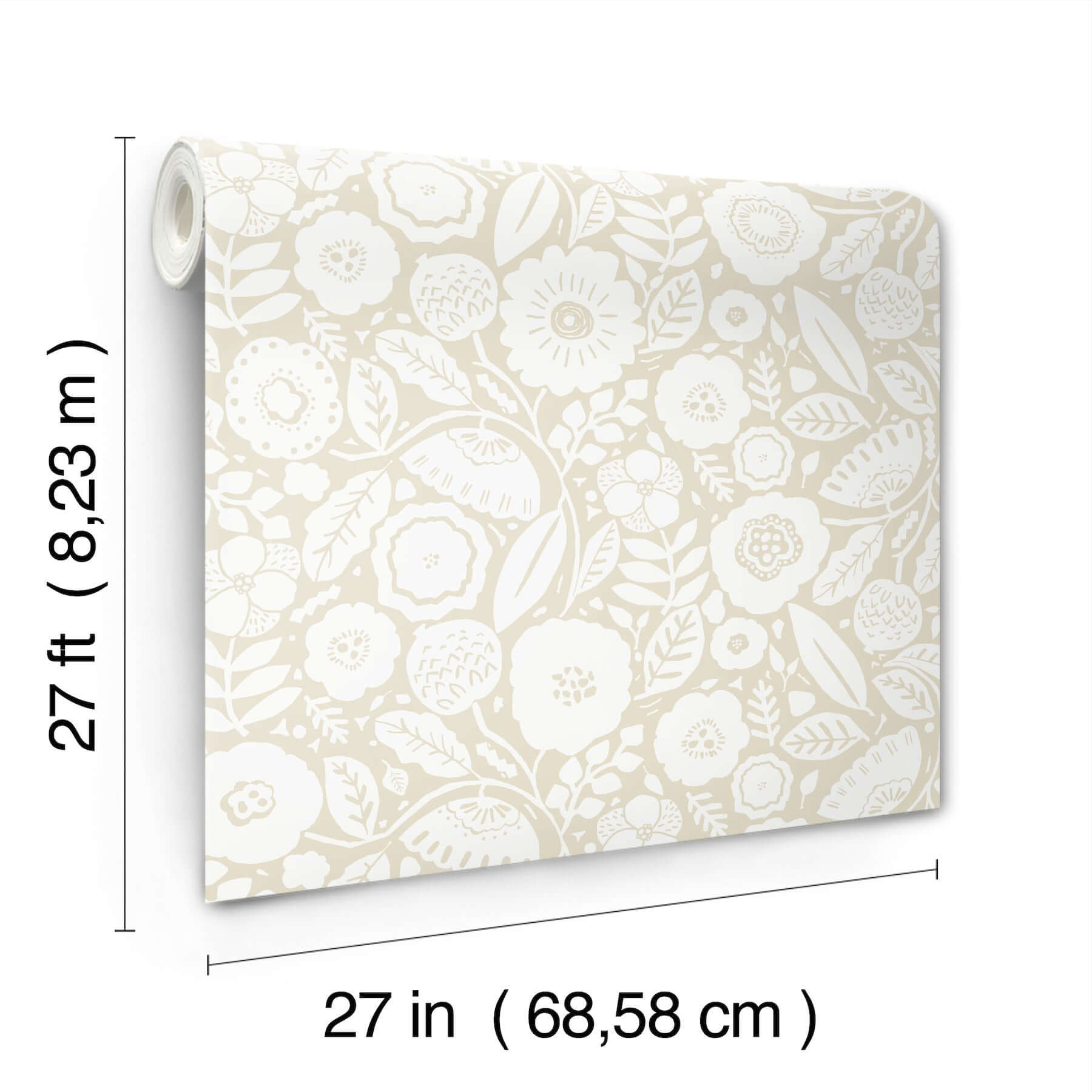 camille-blossom-linen-wallpaper-york-wallcoverings-lm5394 - York Wallpaper Wallpaper