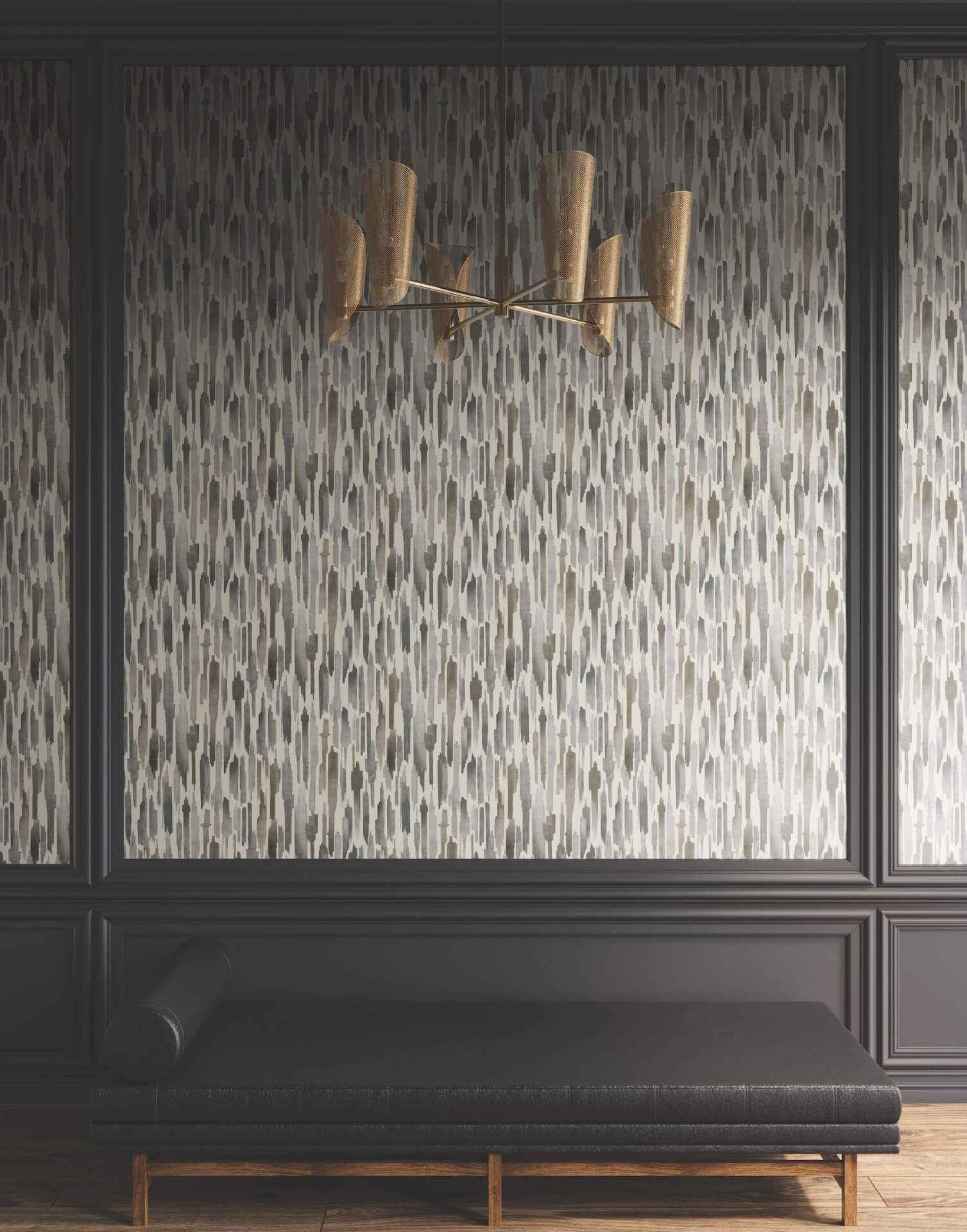 Pluie Charcoal Wallpaper - York Wallcoverings - LM5403 - York Wallcoverings Wallpaper