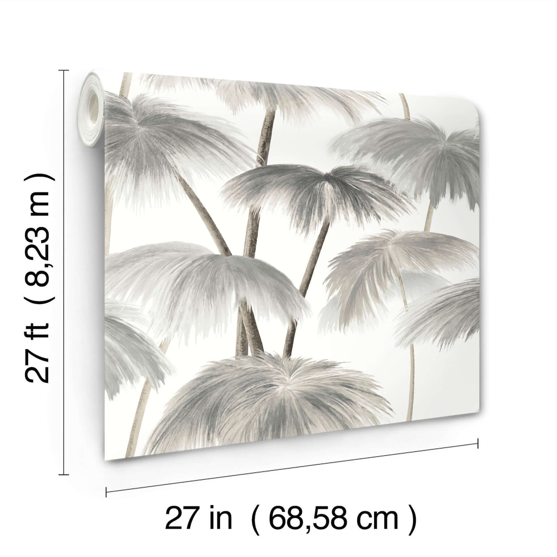 plein-air-palms-black-white-wallpaper-york-wallcoverings-lm5432 - York Wallcoverings Wallpaper