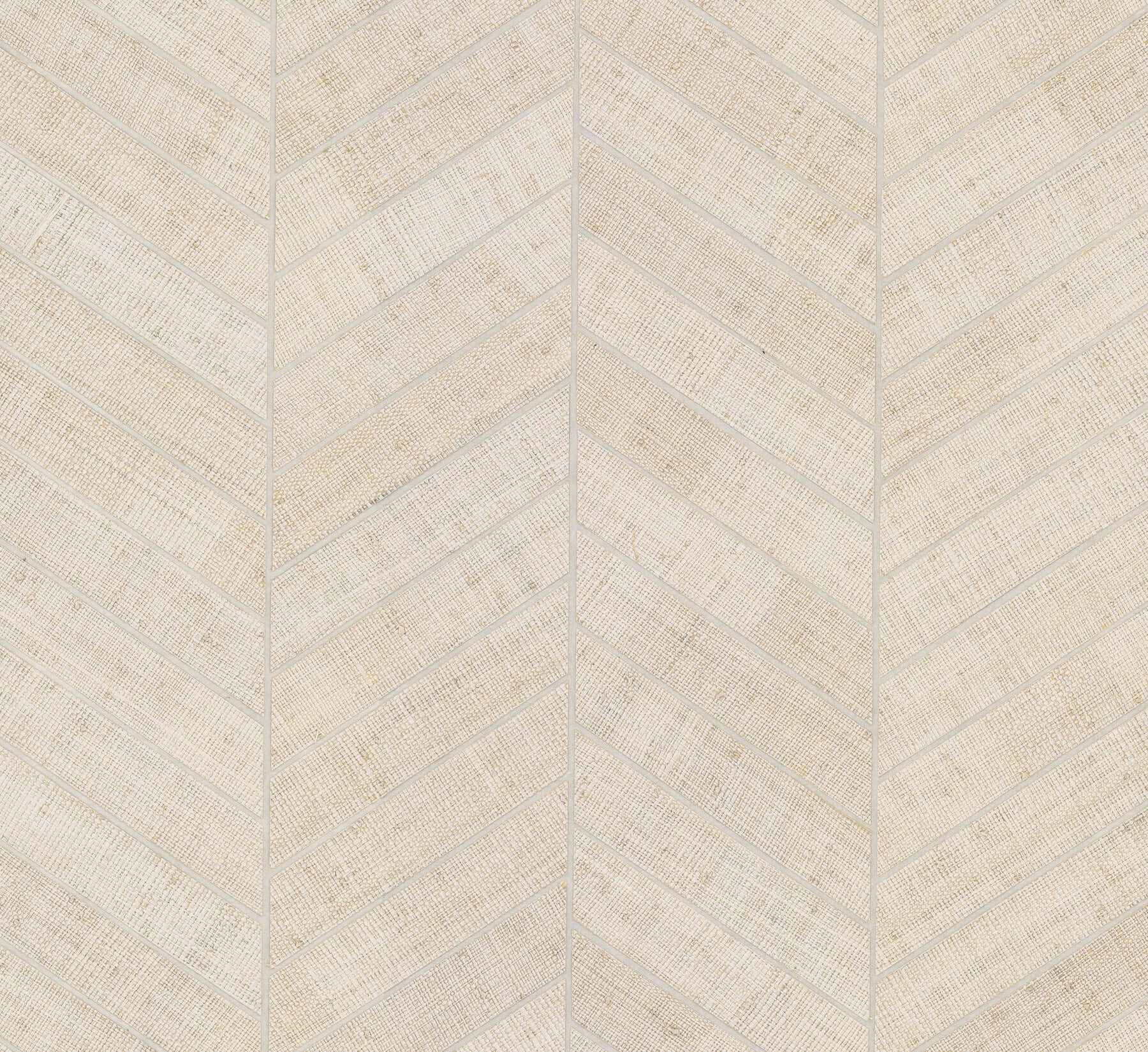 Atelier Herringbone White Wallpaper - York Wallcoverings - HO2108GV - York Wallcoverings Wallpaper