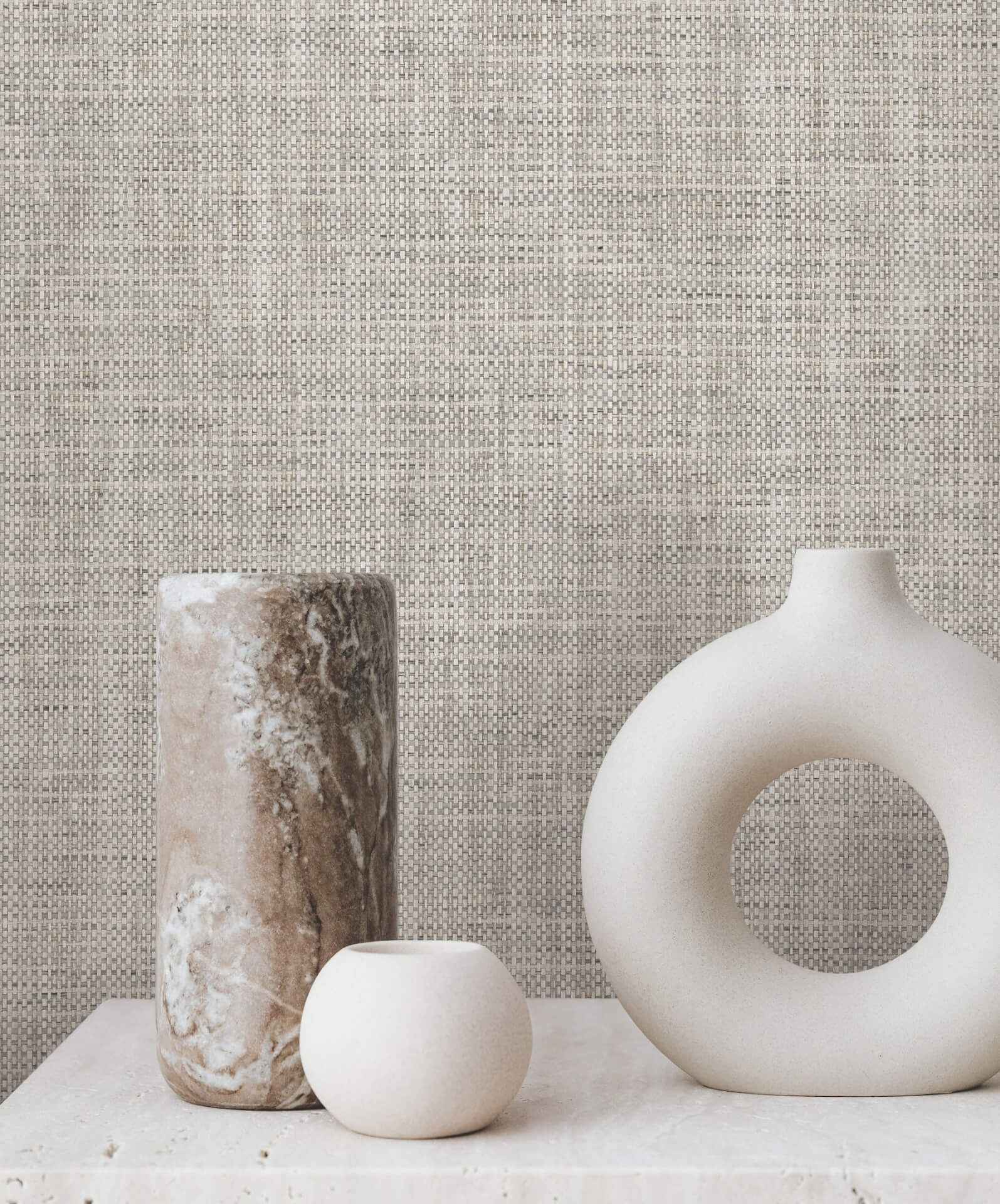 Edo Paperweave Charcoal Wallpaper - York Wallcoverings - GV0183 - York Wallcoverings Wallpaper