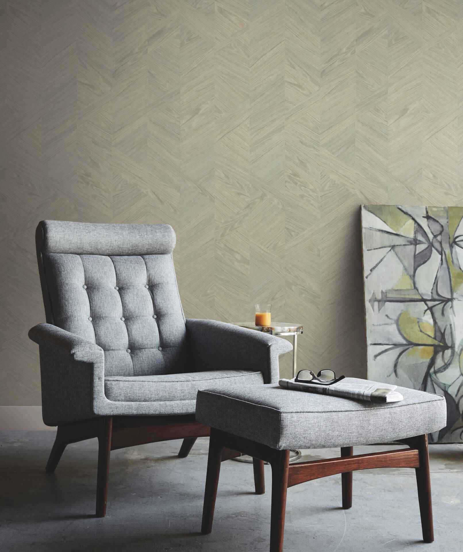 Interlocking Wood Moss Wallpaper - York Wallcoverings - GV0241 - York Wallcoverings Wallpaper