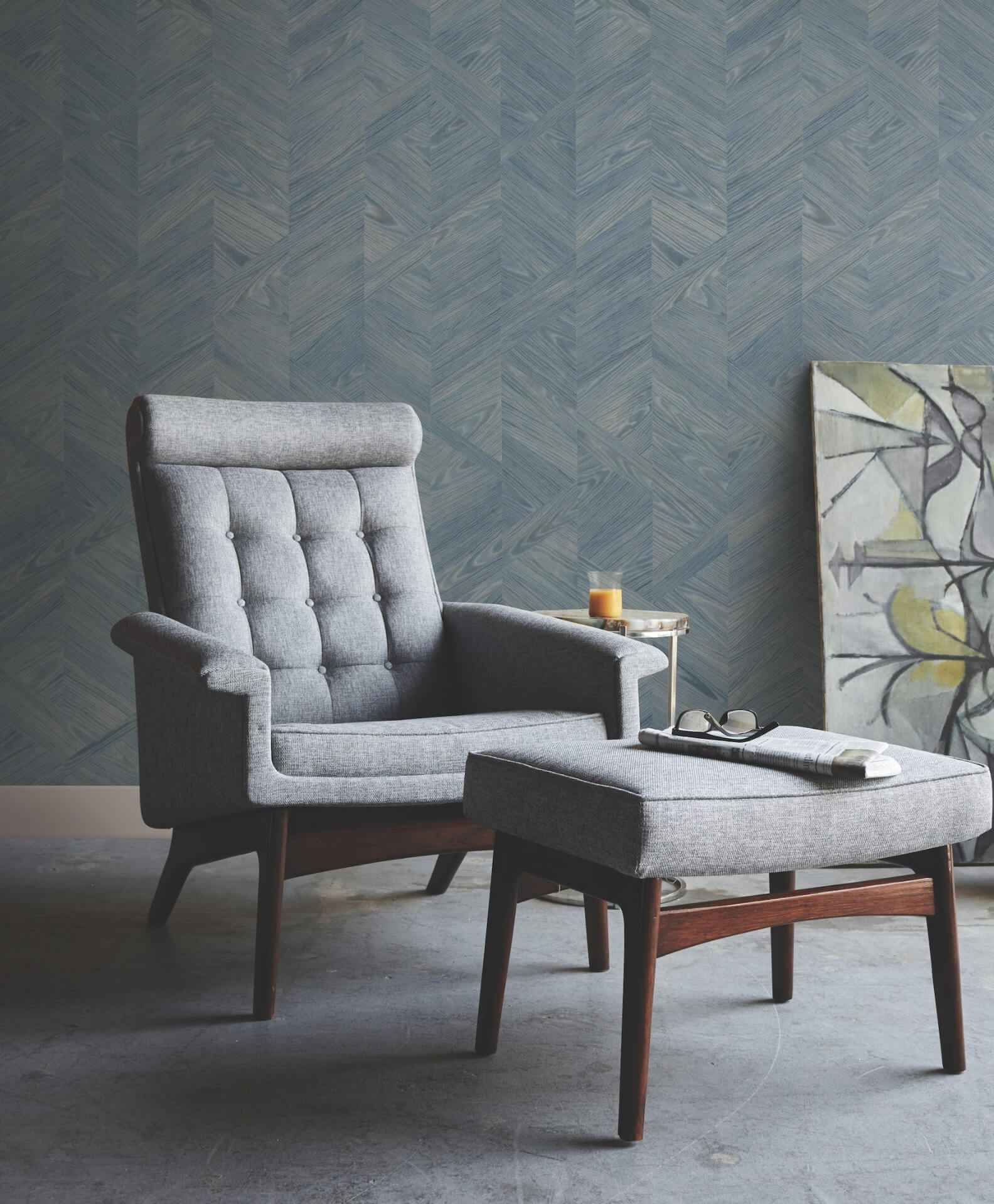 Interlocking Wood Ocean Wallpaper - York Wallcoverings - GV0242 - York Wallcoverings Wallpaper