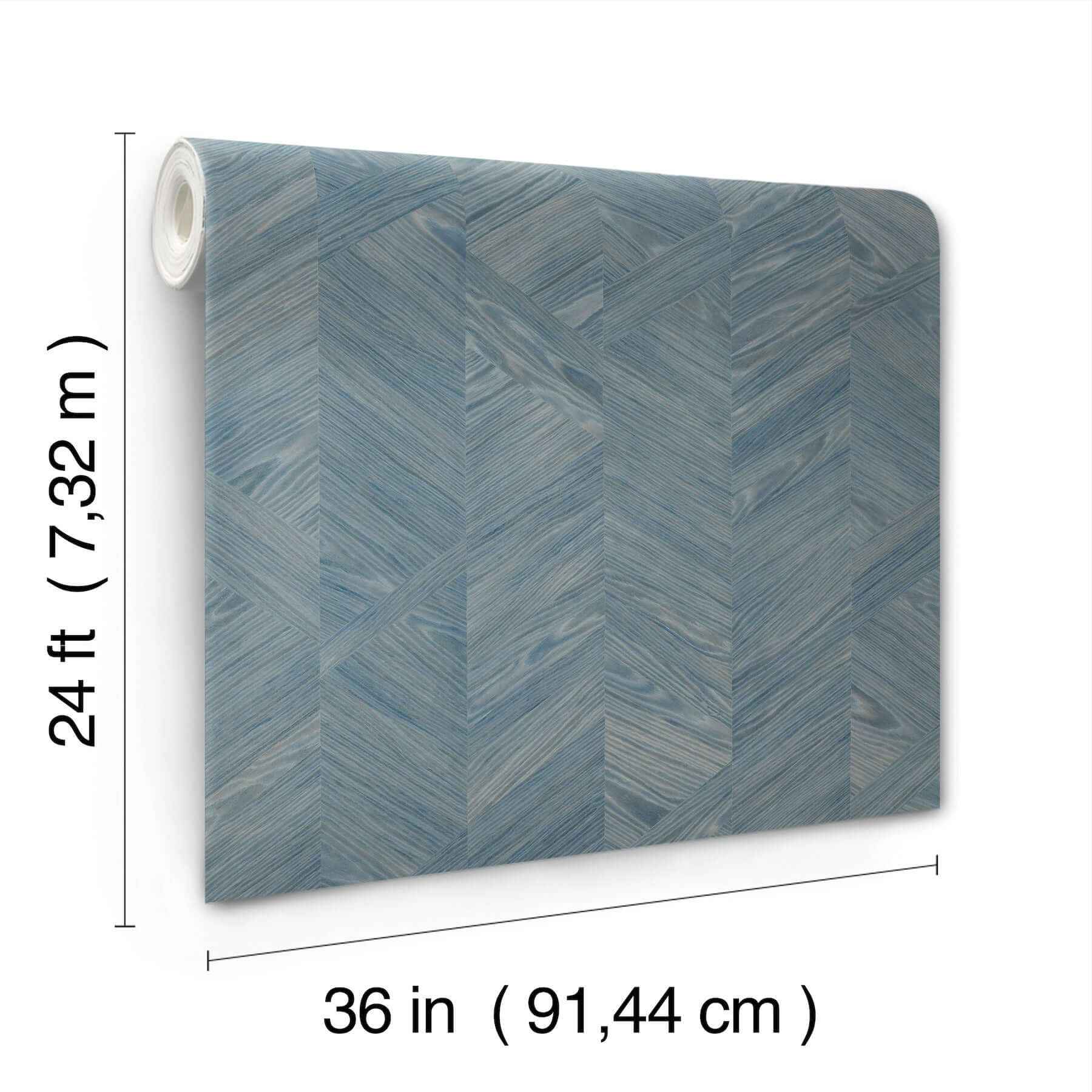 Interlocking Wood Ocean Wallpaper - York Wallcoverings - GV0242 - York Wallcoverings Wallpaper