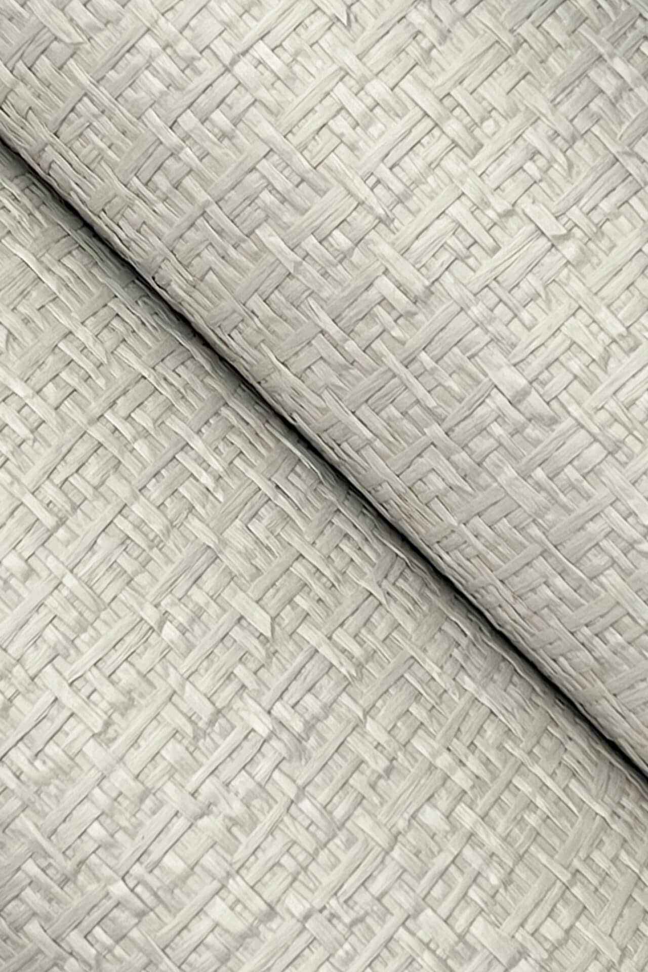 Tatami Weave Pale Grey Wallpaper - York Wallcoverings - OG0525GV - York Wallcoverings Wallpaper