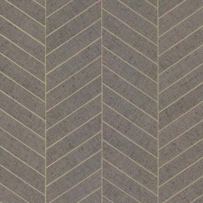 Atelier Herringbone Grey Wallpaper - York Wallcoverings - HO2110 - York Wallcoverings Wallpaper