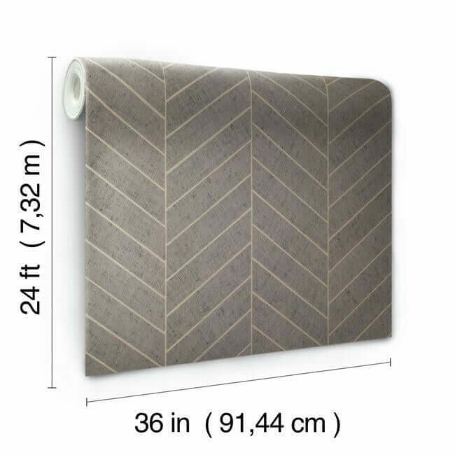atelier-herringbone-grey-wallpaper-york-wallcoverings-ho2110 - York Wallpaper Wallpaper