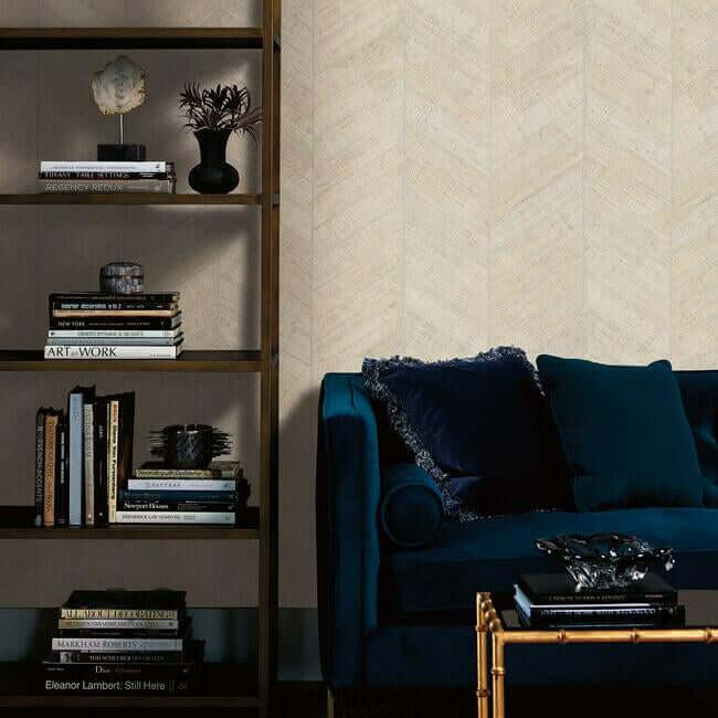atelier-herringbone-wallpaper-white-york-wallcoverings-ho2108 - York Wallcoverings Wallpaper