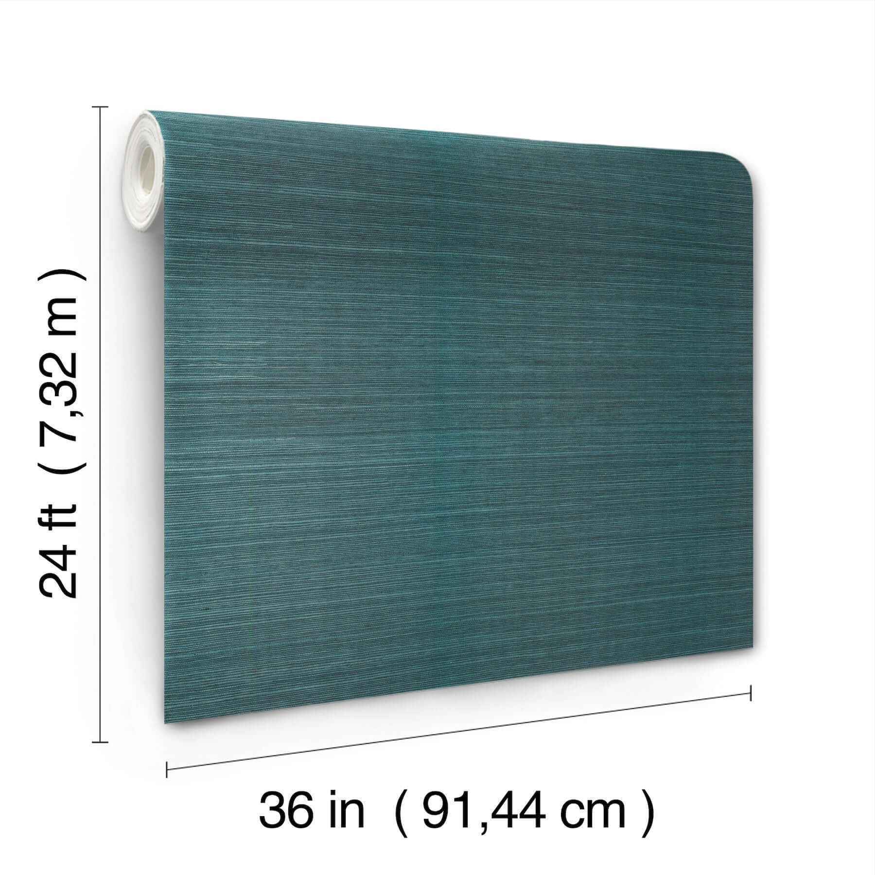 Maguey Sisal Peacock Wallpaper - York Wallcoverings - GV0154NW - York Wallcoverings Wallpaper