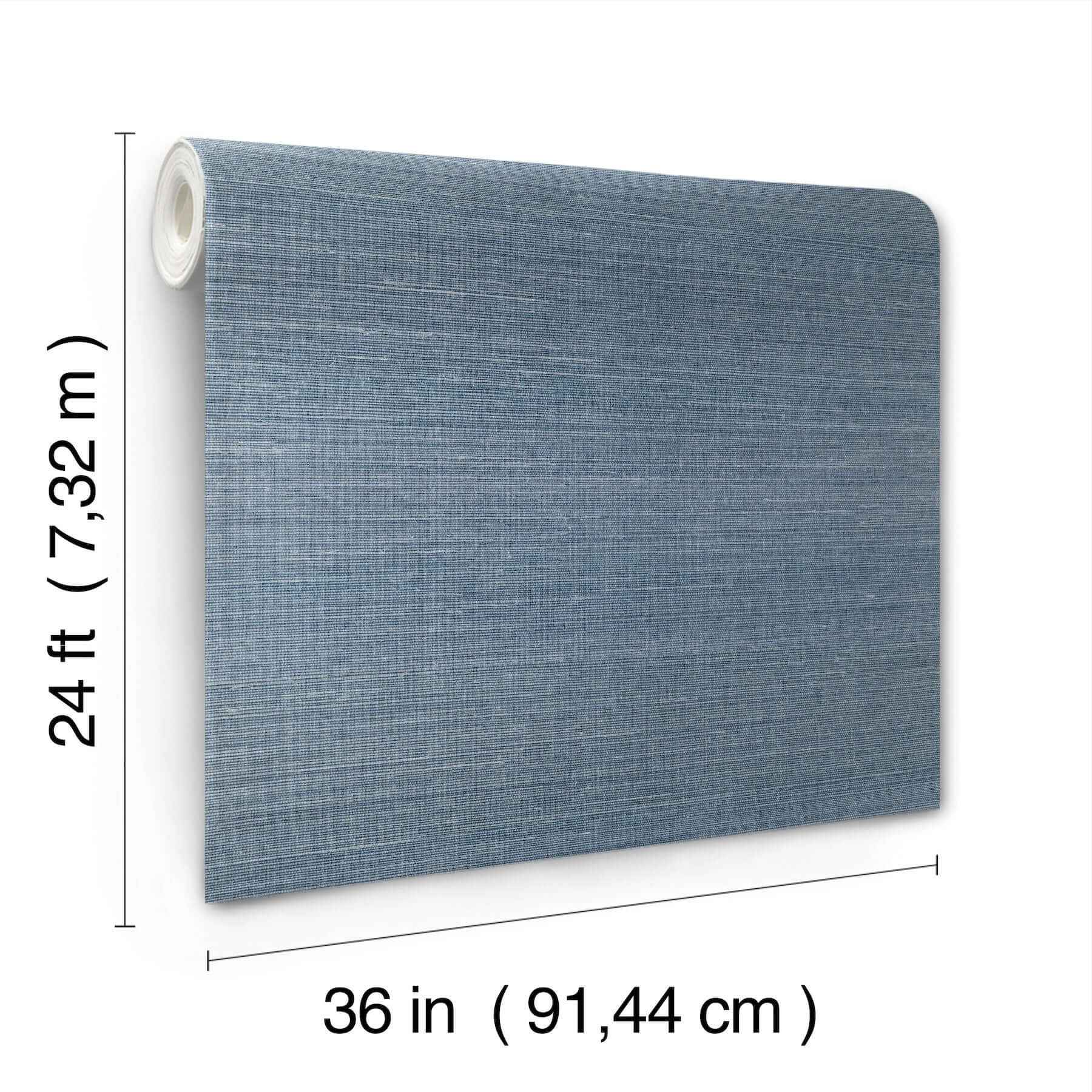 Maguey Sisal Denim Wallpaper - York Wallcoverings - GV0163NW - York Wallcoverings Wallpaper