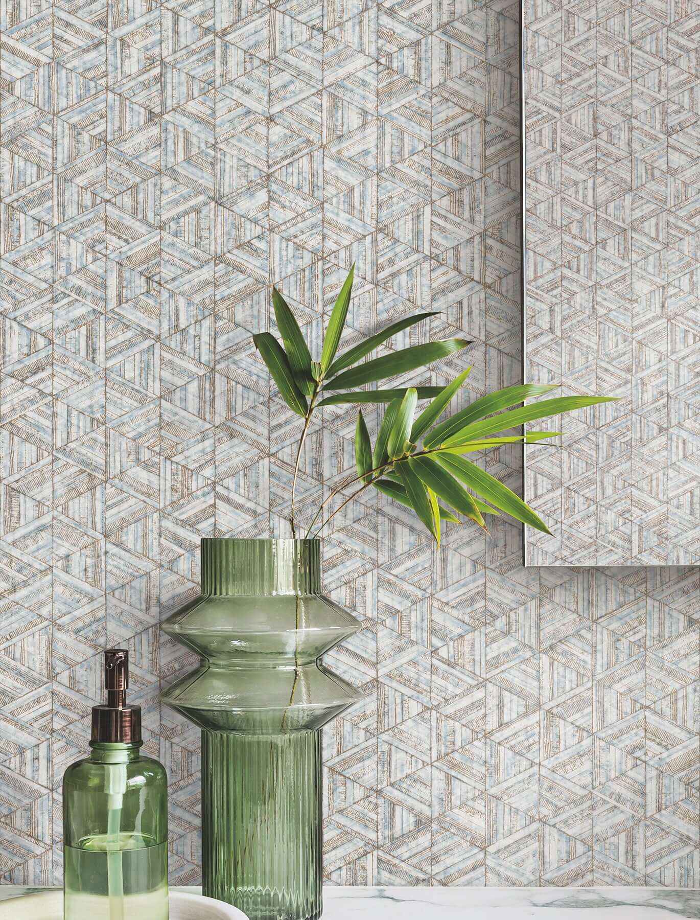 Rune Pewter Wallpaper - York Wallcoverings - UD2584N - York Wallcoverings Wallpaper