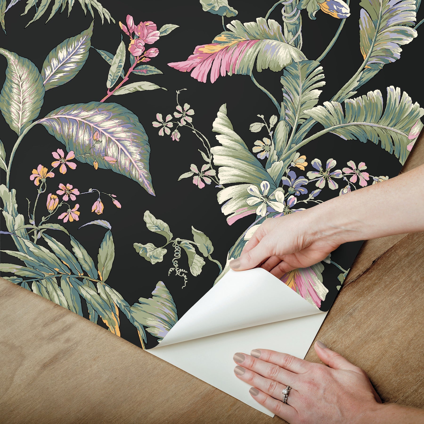 fiji-garden-premium-peel-stick-wallpaper-black-multi-york-wallcoverings-psw1368rl
