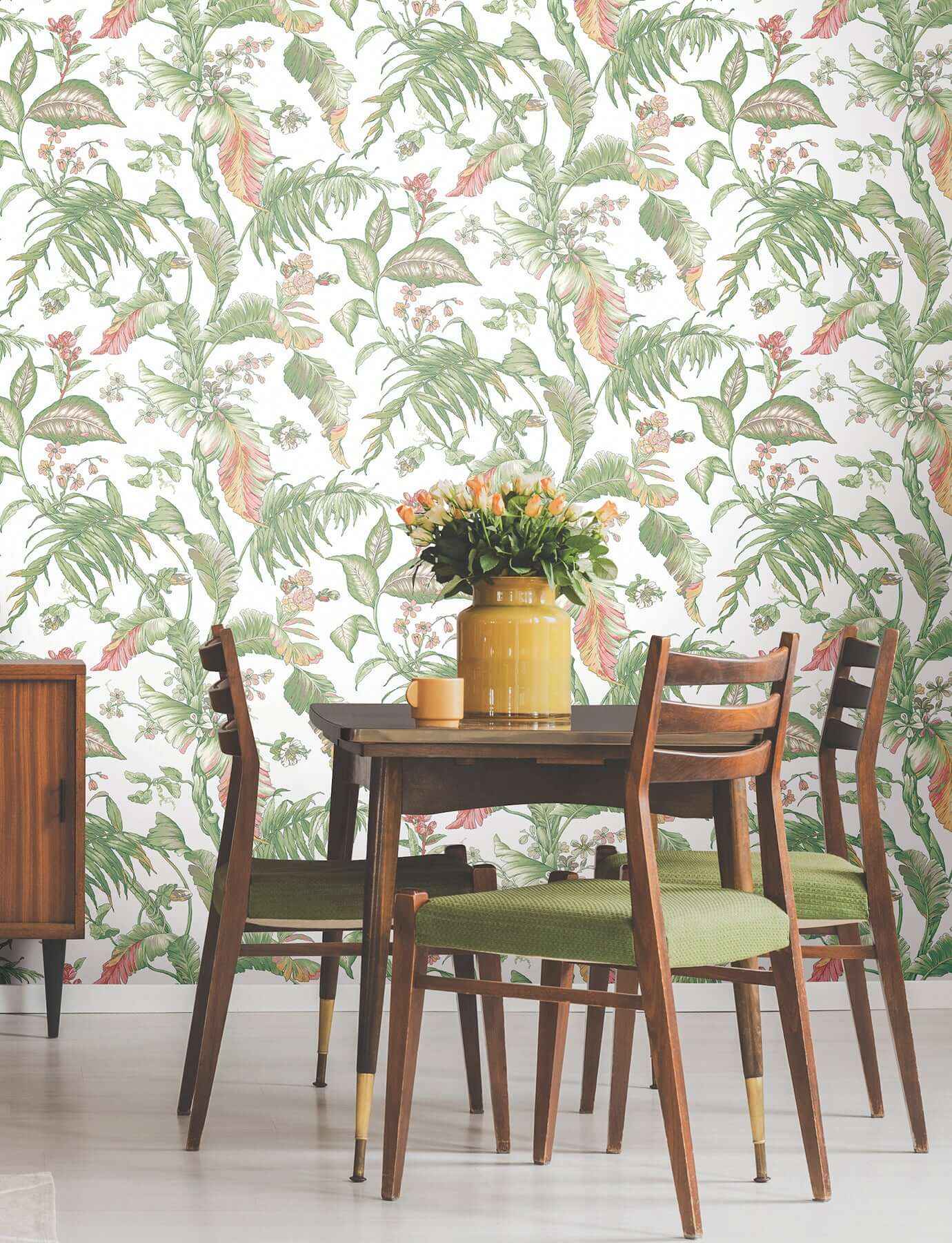 Fiji Garden Pink Peel & Stick Wallpaper - York Wallcoverings - PSW1369RL