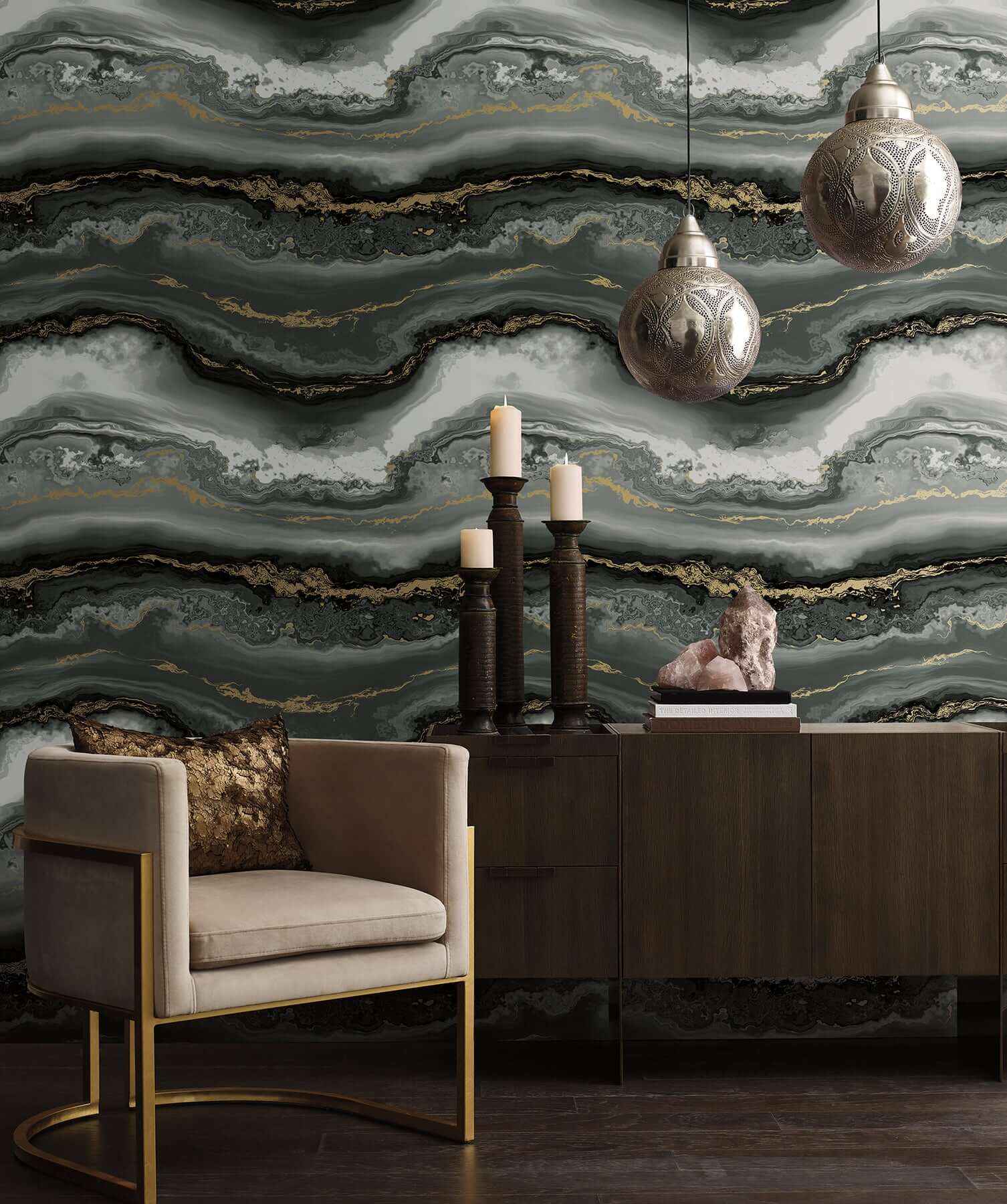 Shifting Sands Onyx Peel & Stick Wallpaper - York Wallcoverings - PSW1561RL - York Wallcoverings Wallpaper