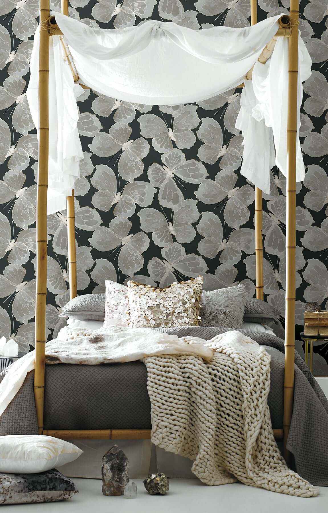 Monarch Onyx Peel & Stick Wallpaper - York Wallcoverings - PSW1565RL - York Wallcoverings Wallpaper