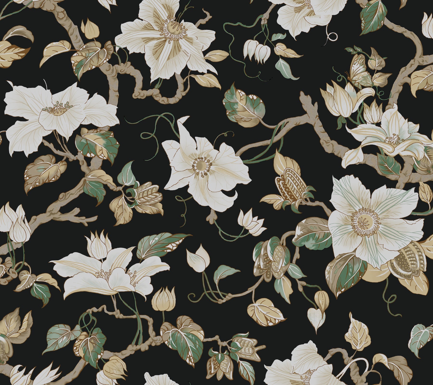 marguerite-vine-wallpaper-black-york-wallcoverings-gt4514