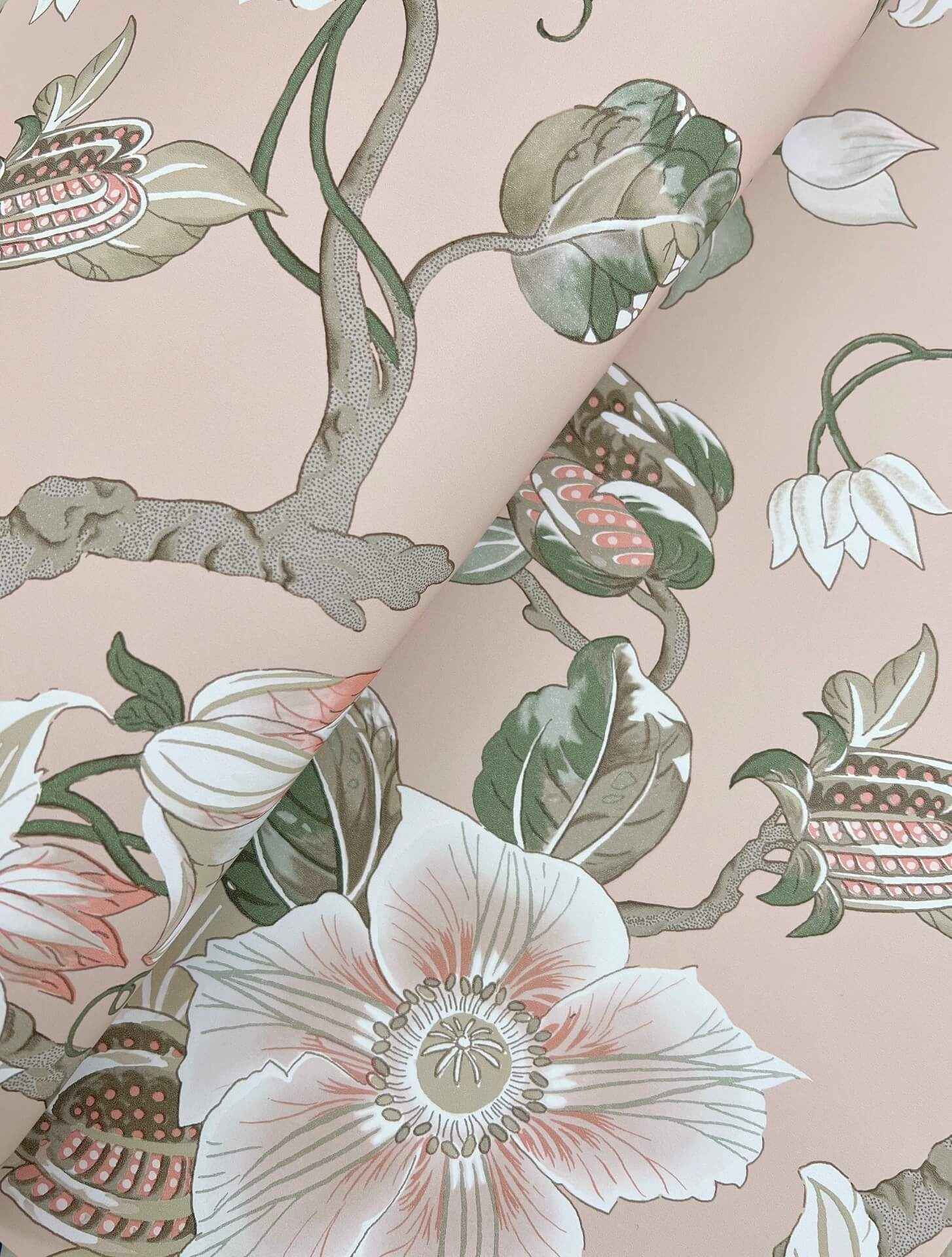 Marguerite Vine Blush Wallpaper - York Wallcoverings - GT4511 - York Wallcoverings Wallpaper