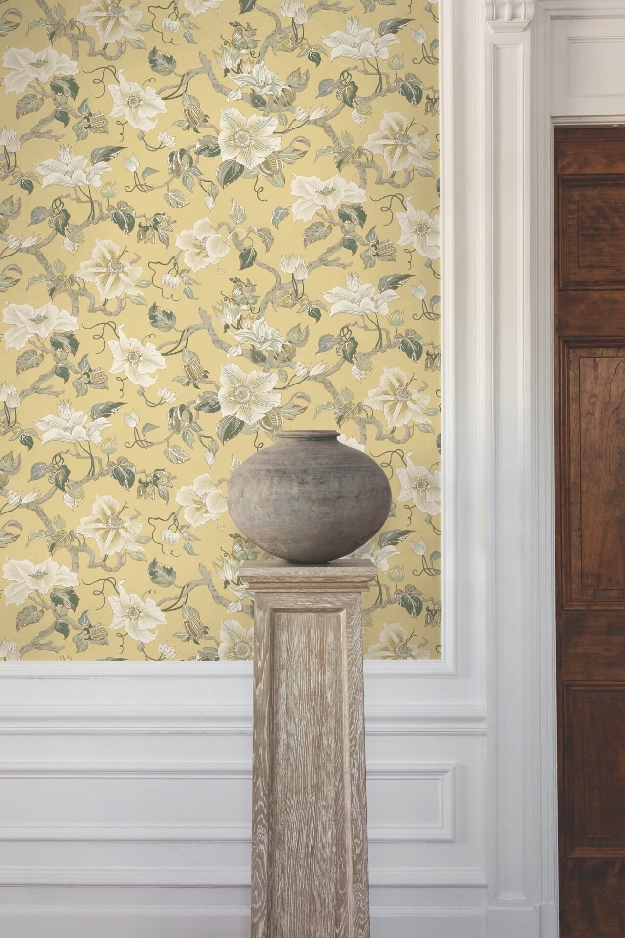 marguerite-vine-yellow-wallpaper-york-wallcoverings-gt4515 - York Wallpaper Wallpaper