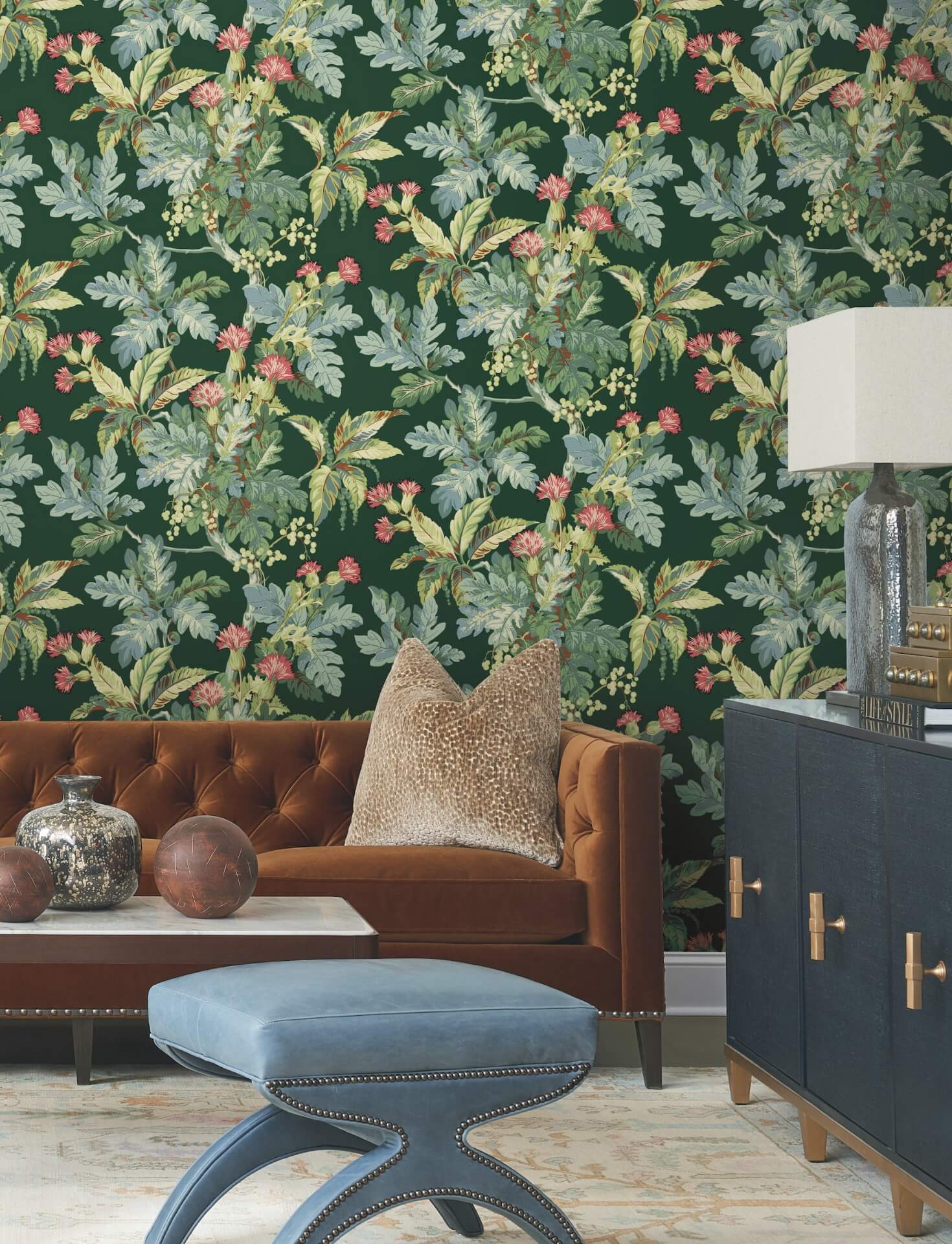 briarwood-green-wallpaper-york-wallcoverings-gt4525 - York Wallpaper Wallpaper