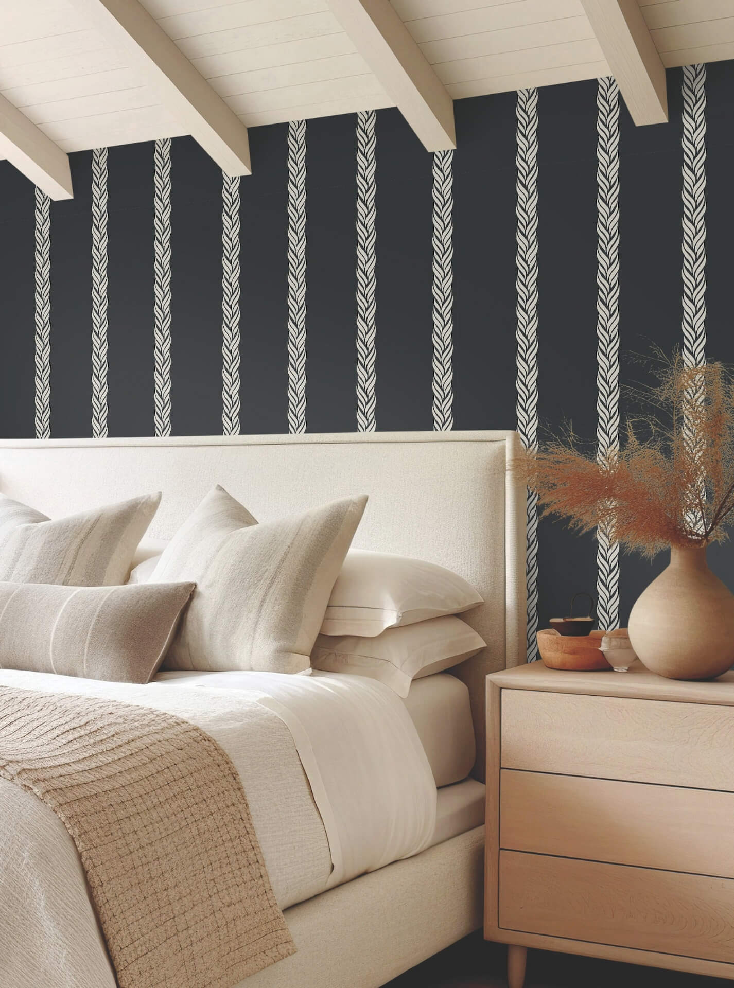 braided-stripe-black-wallpaper-york-wallcoverings-gt4542 - York Wallpaper Wallpaper