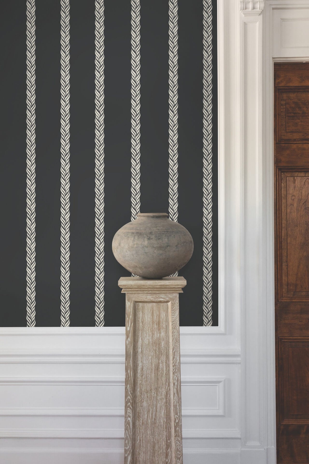 braided-stripe-black-wallpaper-york-wallcoverings-gt4542 - York Wallpaper Wallpaper