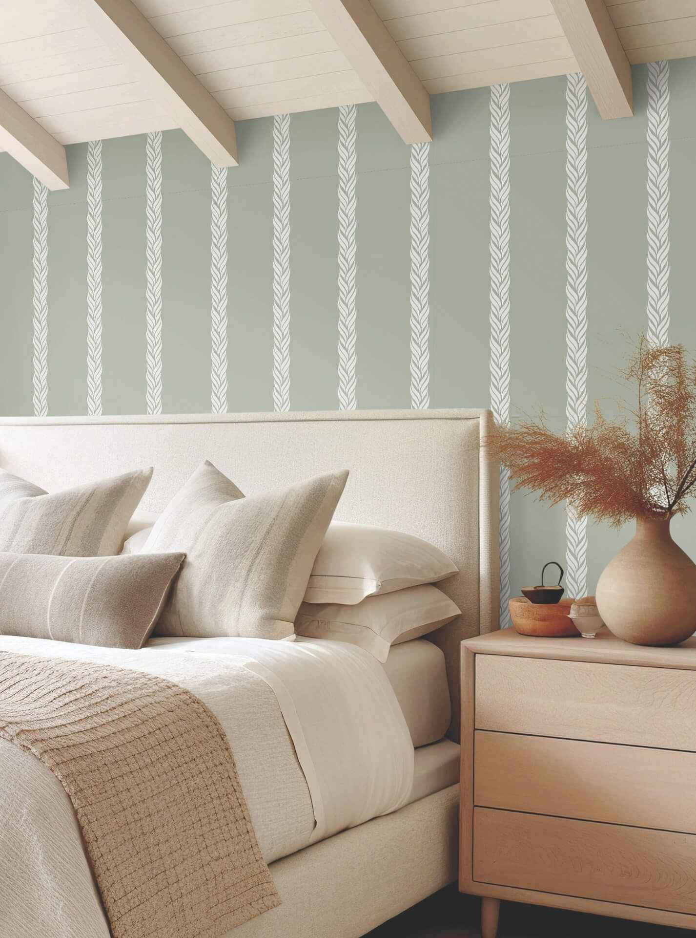 Braided Stripe Green Wallpaper - York Wallcoverings - GT4541 - York Wallcoverings Wallpaper