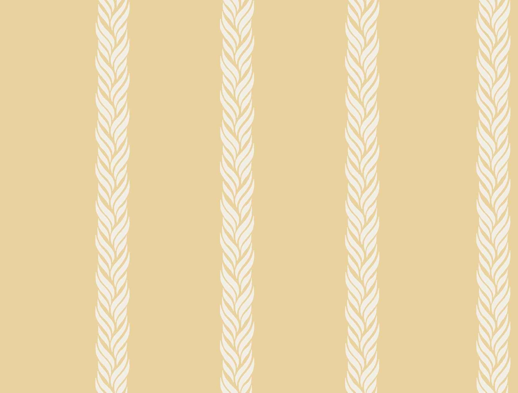 Braided Stripe Yellow Wallpaper - York Wallcoverings - GT4543