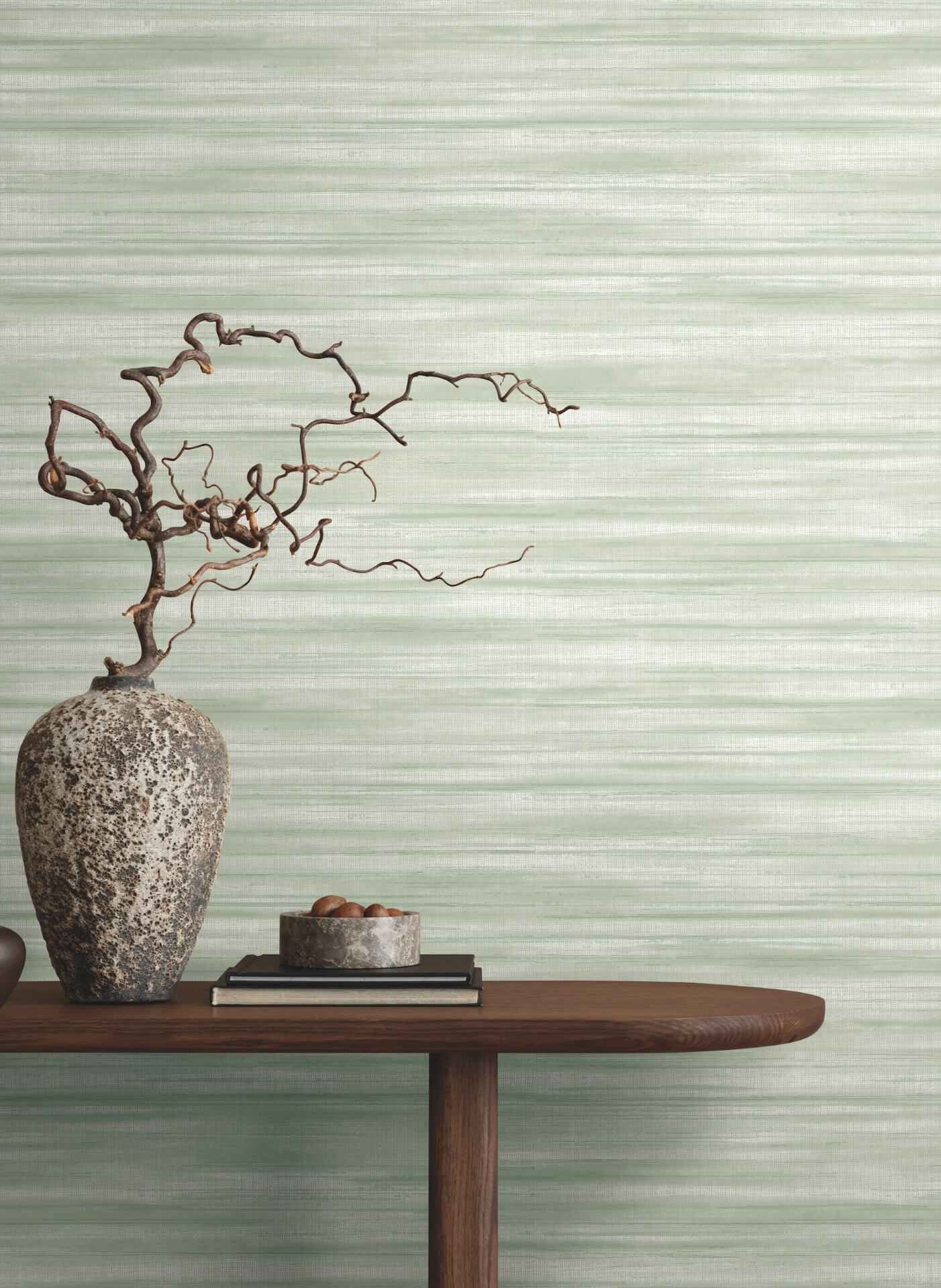 Brushed Linen Green Wallpaper - York Wallcoverings - GT4561 - York Wallcoverings Wallpaper