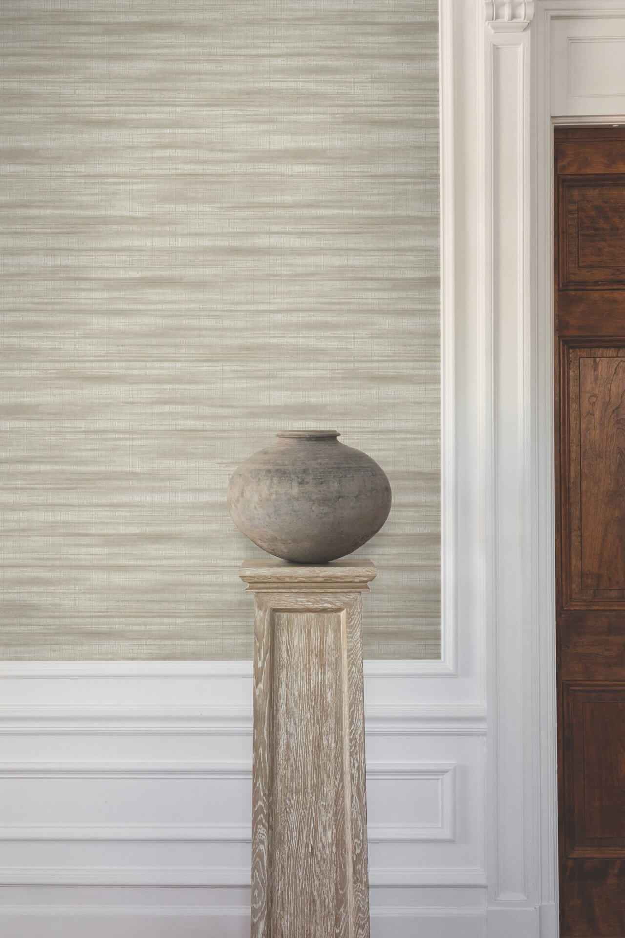 Brushed Linen Taupe Wallpaper - York Wallcoverings - GT4566 - York Wallcoverings Wallpaper