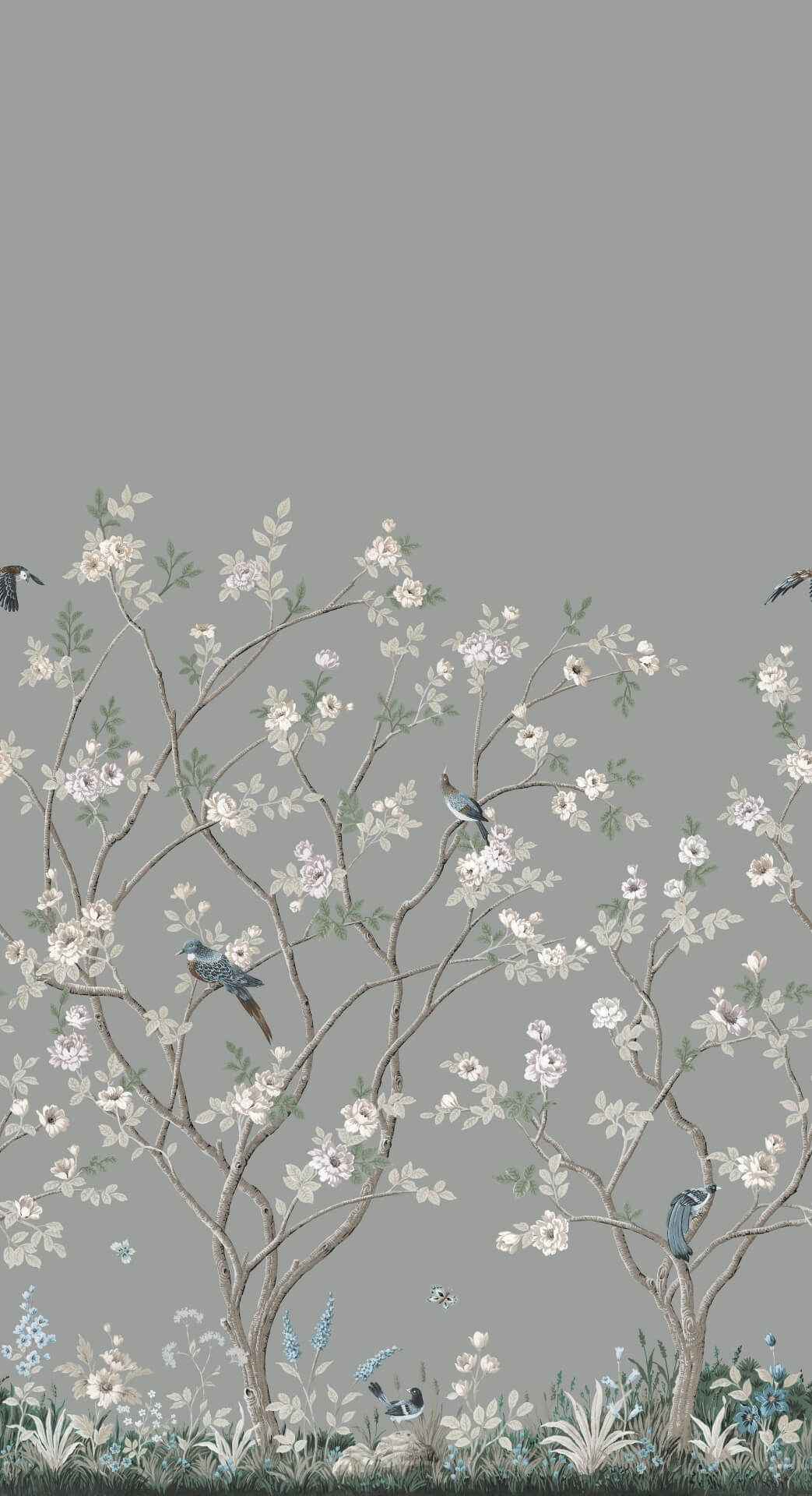 Lingering Garden Grey Wall Mural - York Wallcoverings - MU0313M - York Wallcoverings Wallpaper