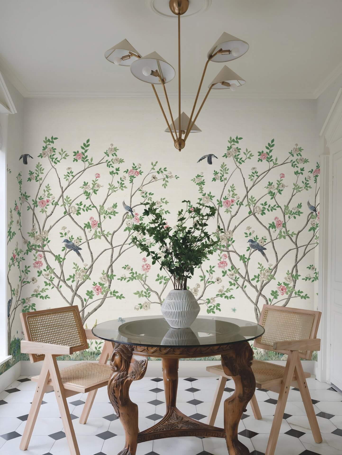 lingering-garden-white-wall-mural-york-wallcoverings-mu0317msisal - York Wallpaper Wallpaper