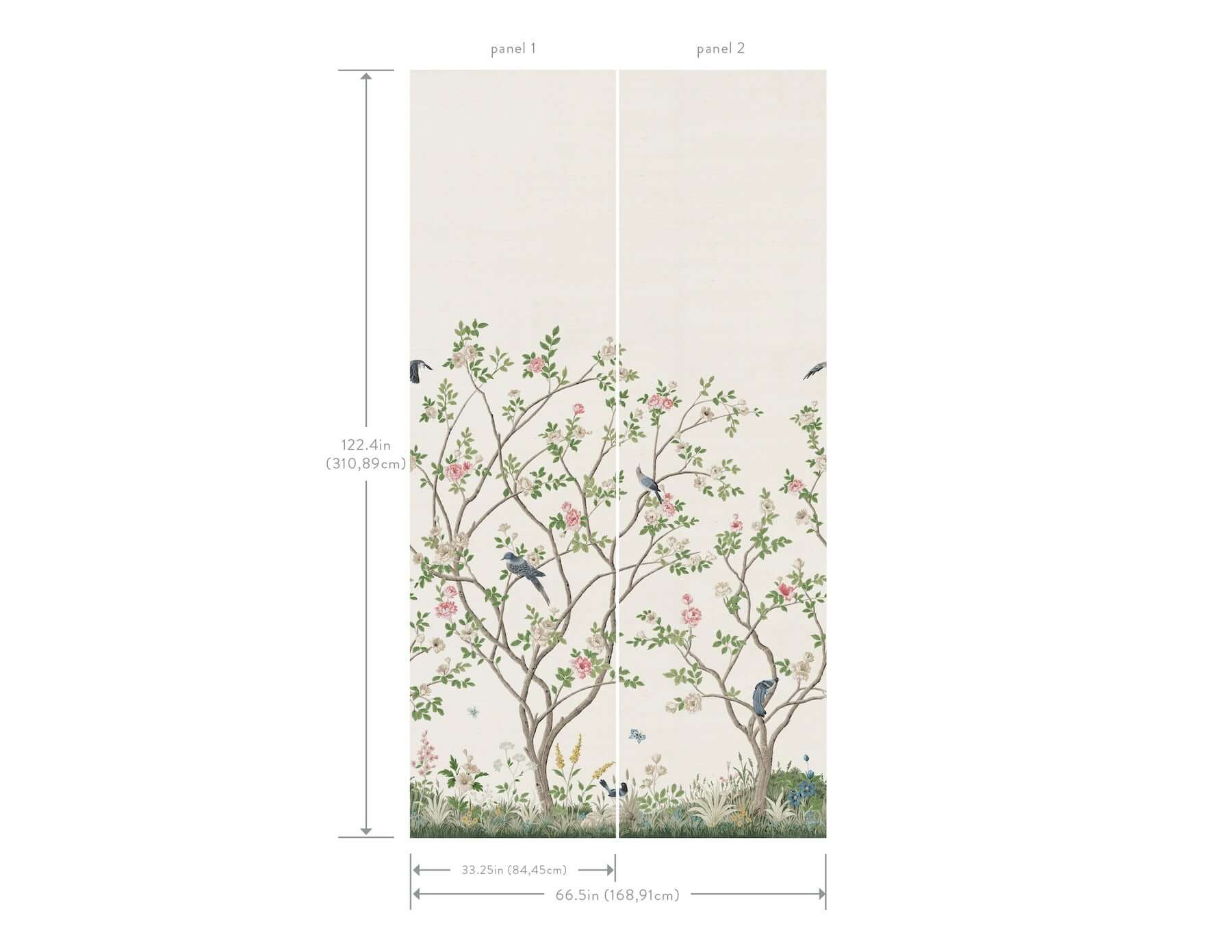 lingering-garden-white-wall-mural-york-wallcoverings-mu0317msisal - York Wallpaper Wallpaper