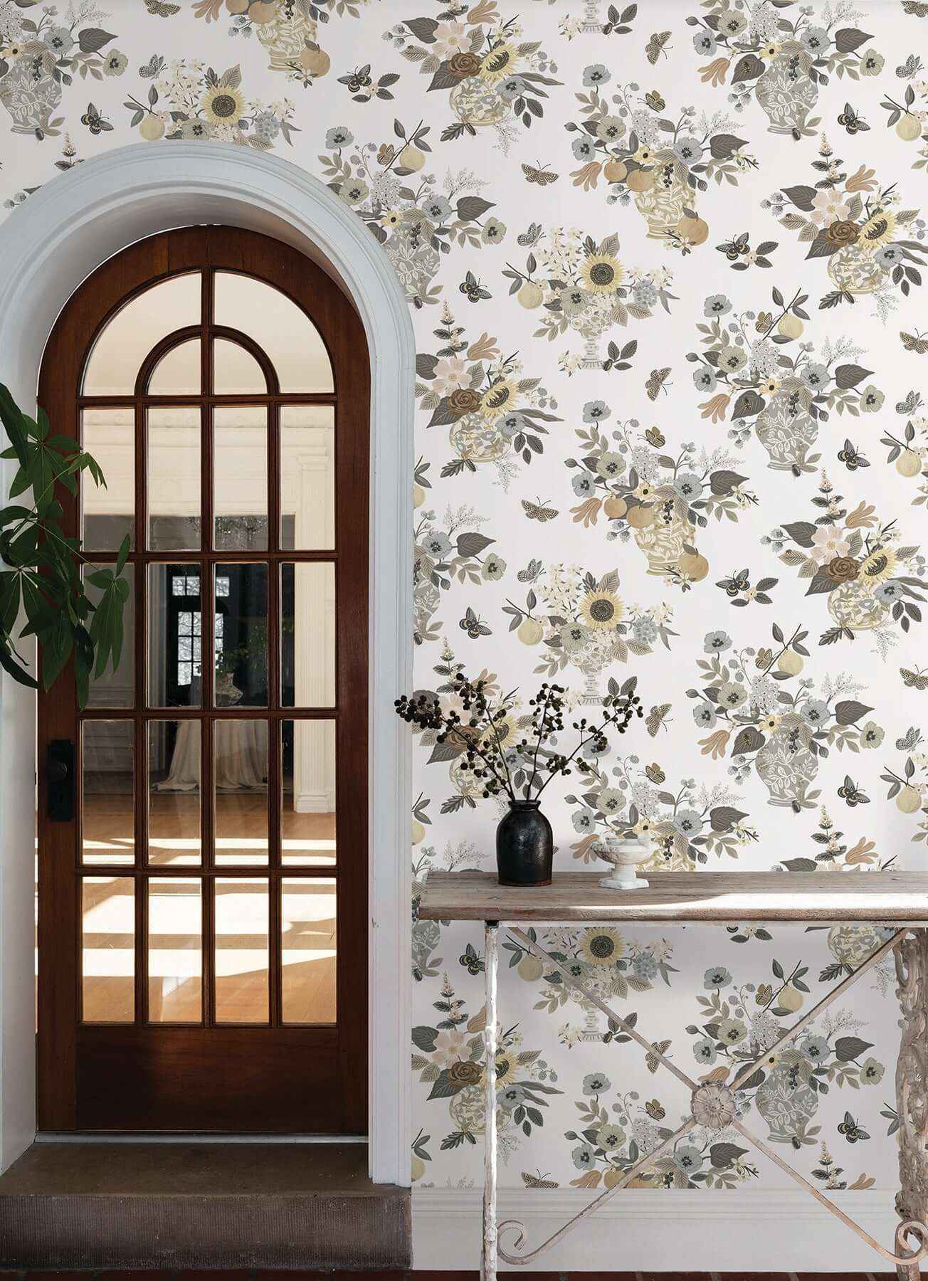 Flower Studies Linen Wallpaper - York Wallcoverings - RF7403 - York Wallcoverings Wallpaper