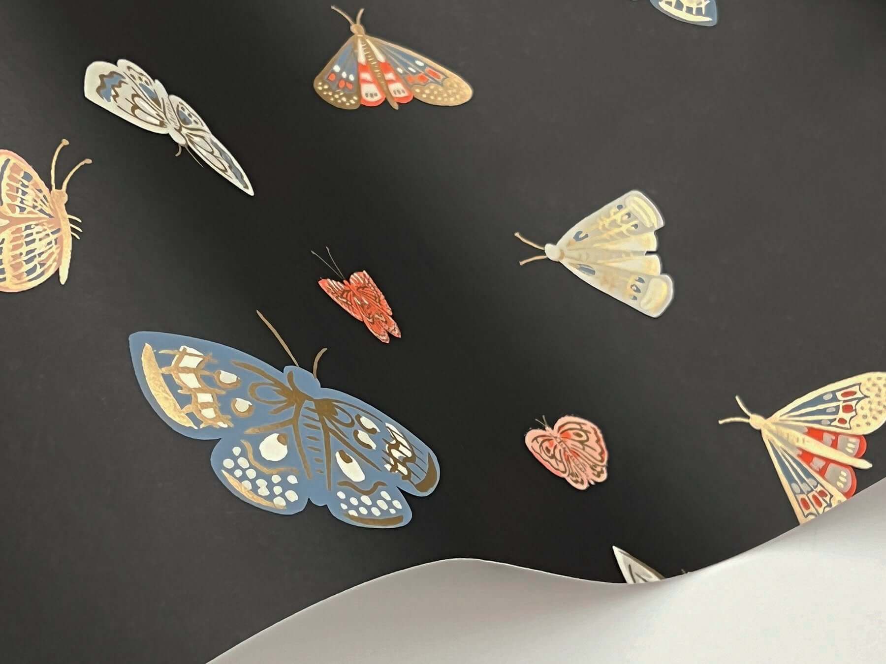 butterfly-house-black-wallpaper-york-wallcoverings-rf7413 - York Wallpaper Wallpaper