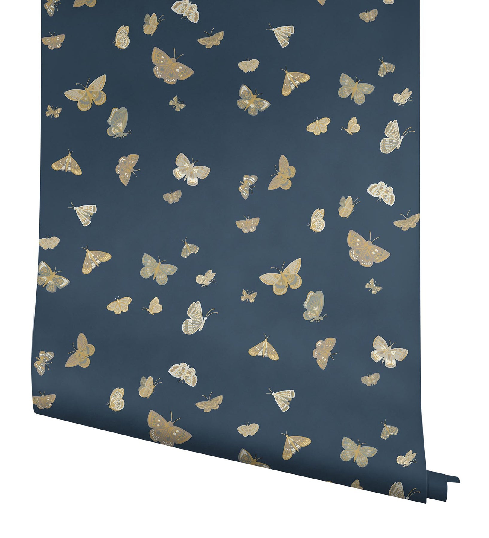 butterfly-house-wallpaper-navy-york-wallcoverings-rf7415 - York Wallcoverings Wallpaper